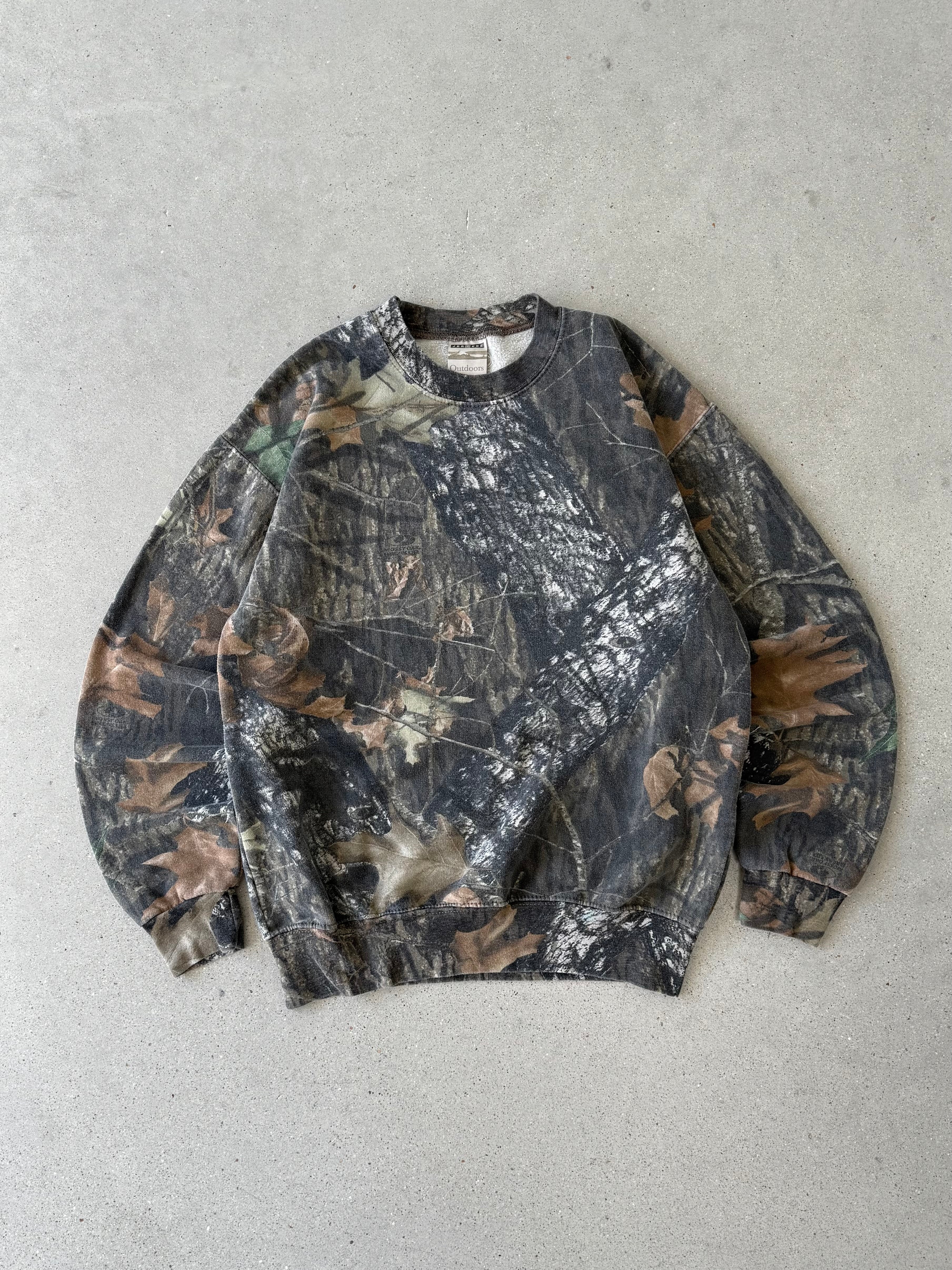 Vintage 90s Jerzees Realtree Camo Crewneck - M