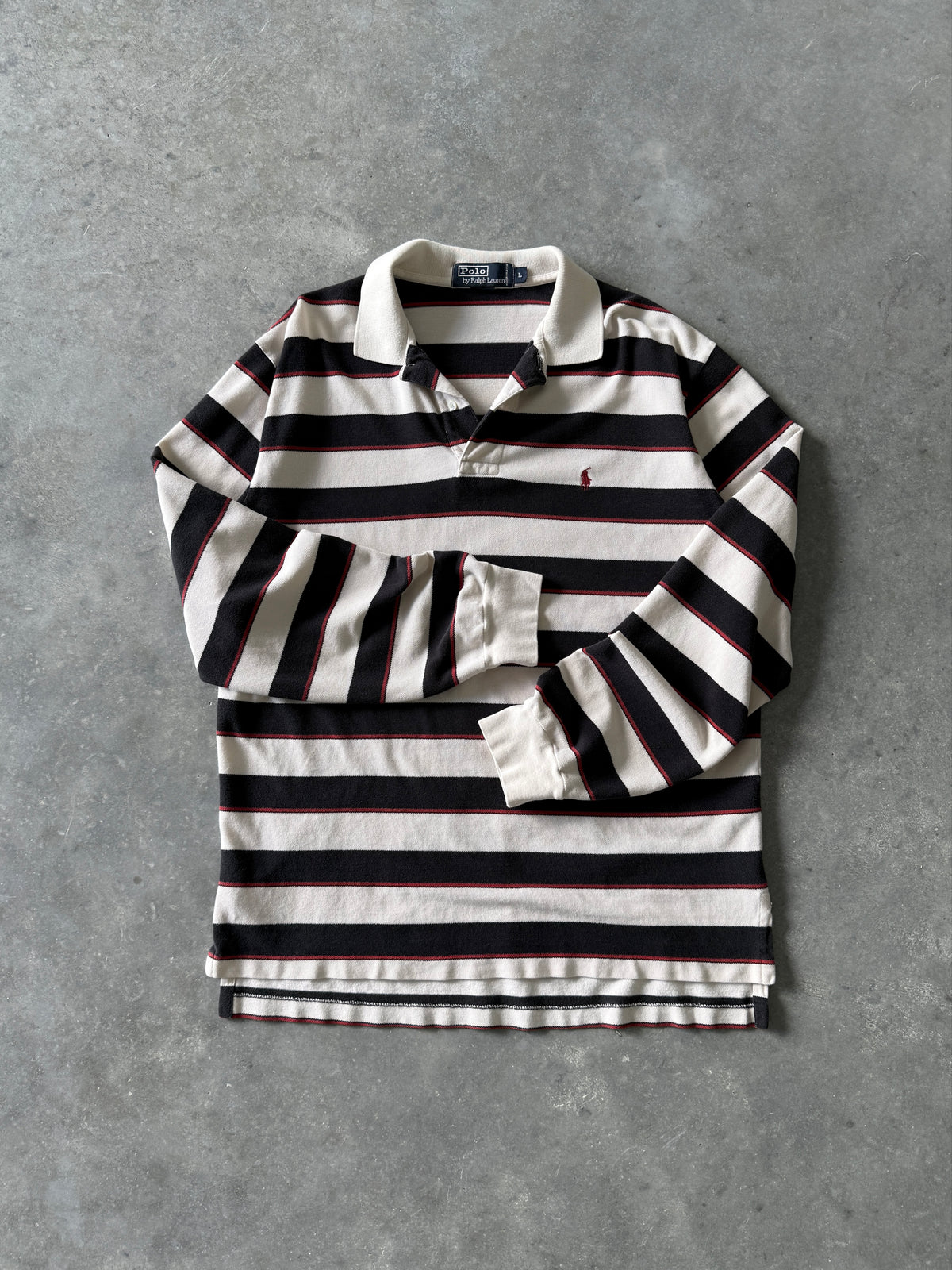 Vintage 2000s Stripes Polo By Ralph Lauren Long Sleeve T-shirt (L)