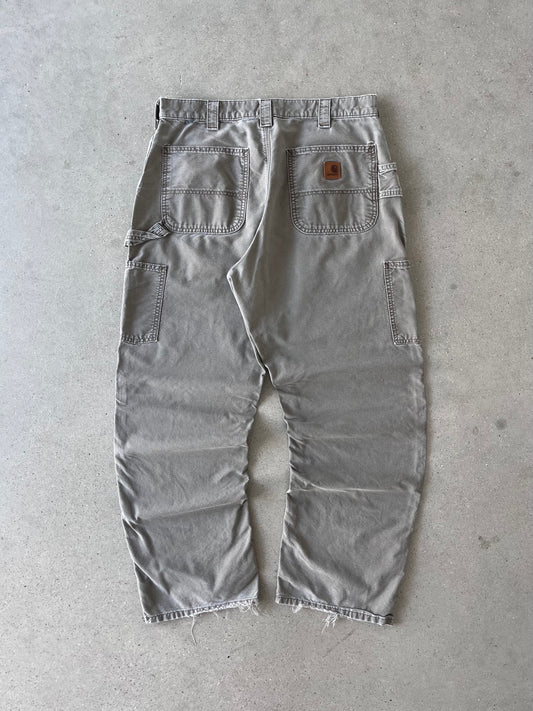 Vintage Carhartt Mocha-grey Carpenter Pants - 33x30