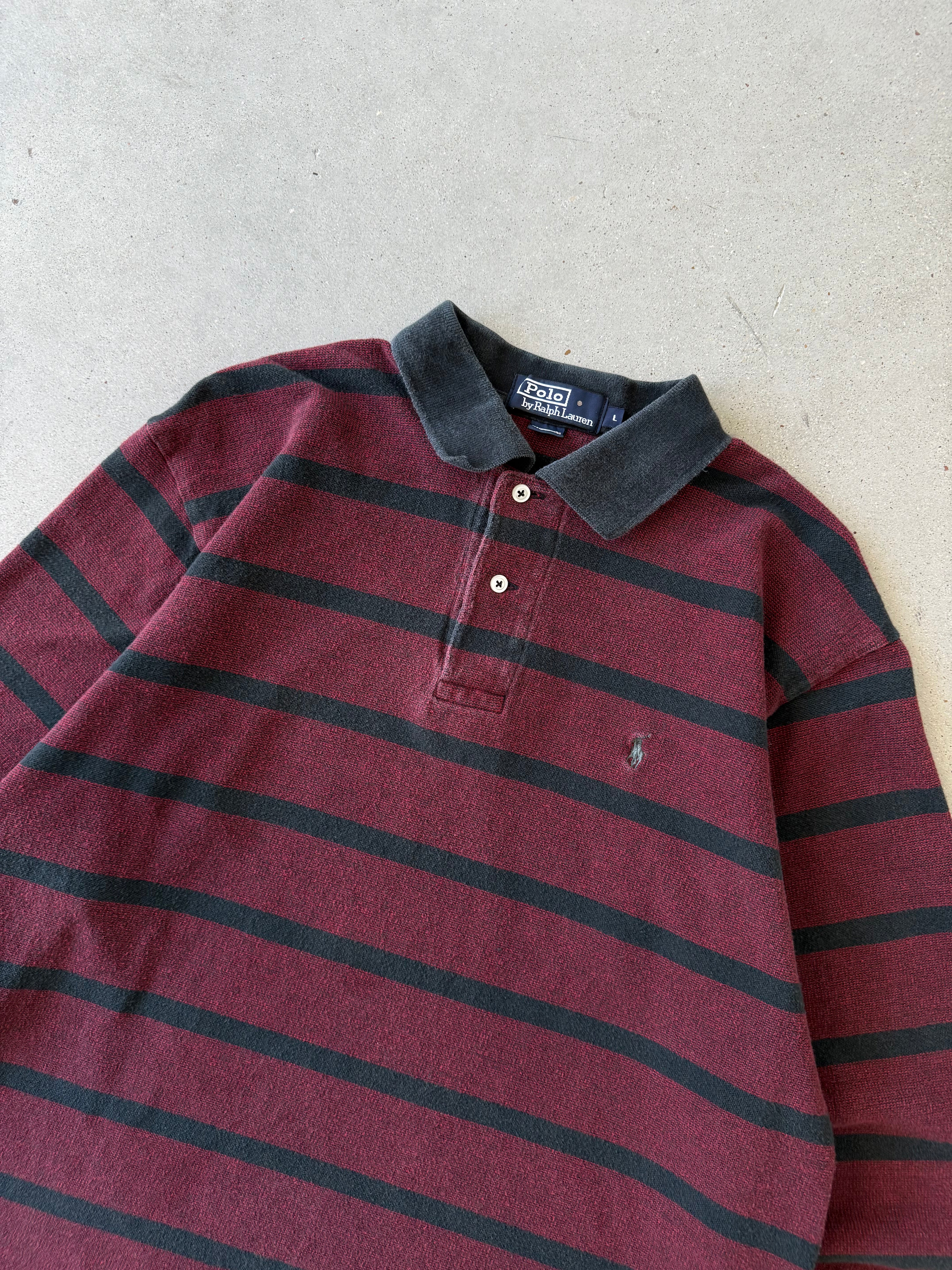 Vintage Polo Ralph Lauren Dark Red/Black Long Sleeve - L