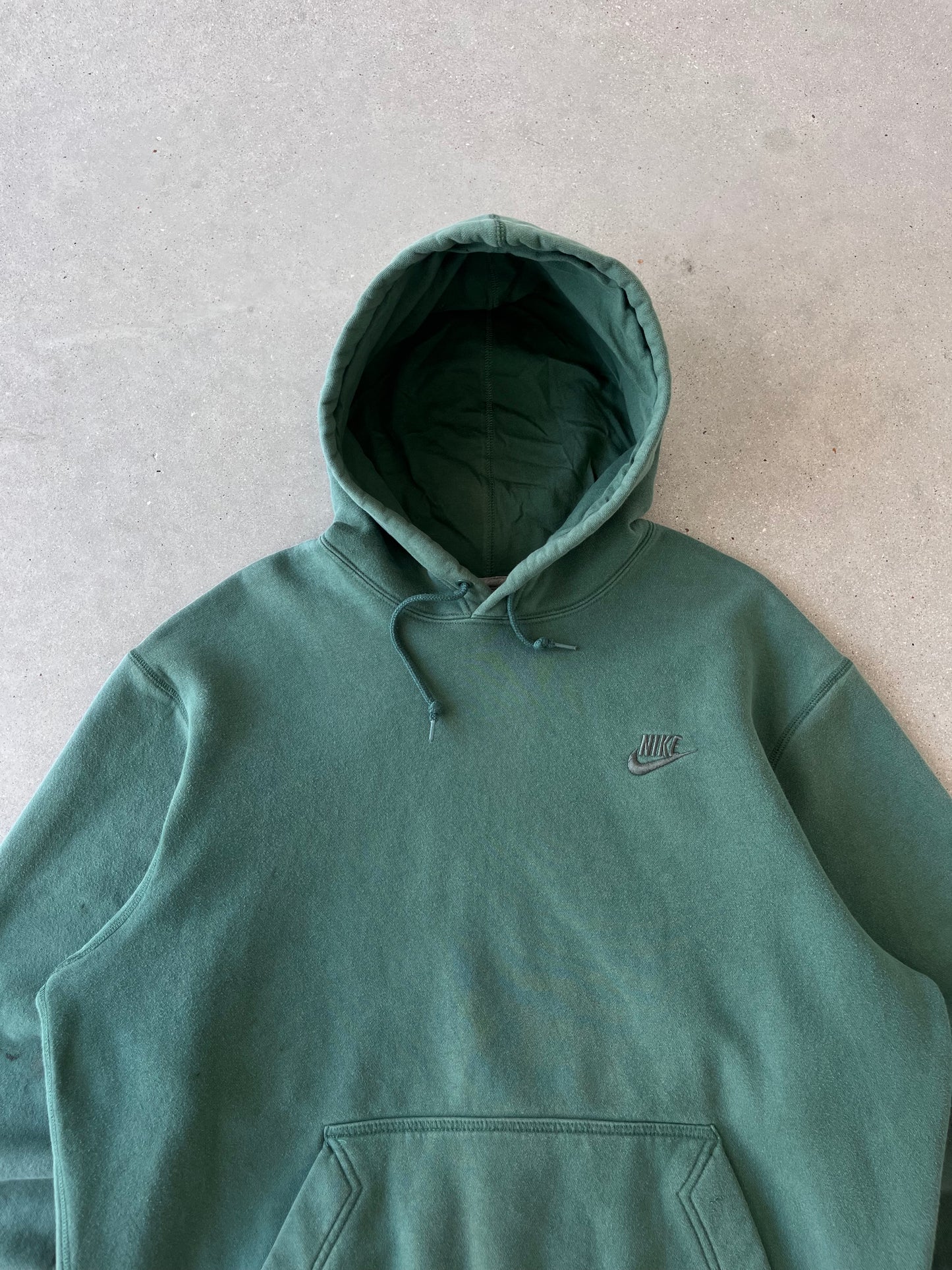 Vintage 2000s Nike Tonal Green Hoodie - L