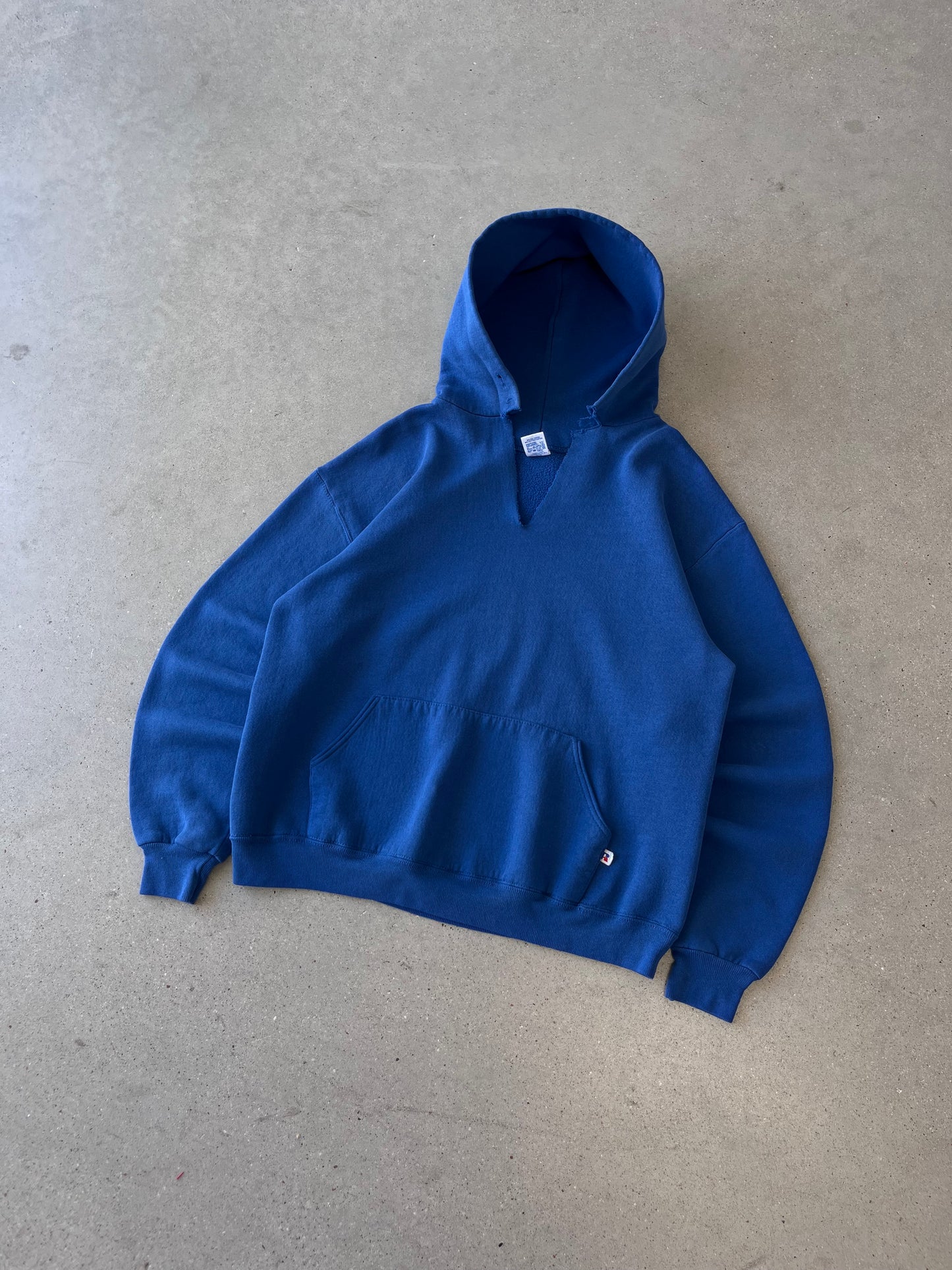 Vintage 80s Russell Athletic Blue Hoodie - M