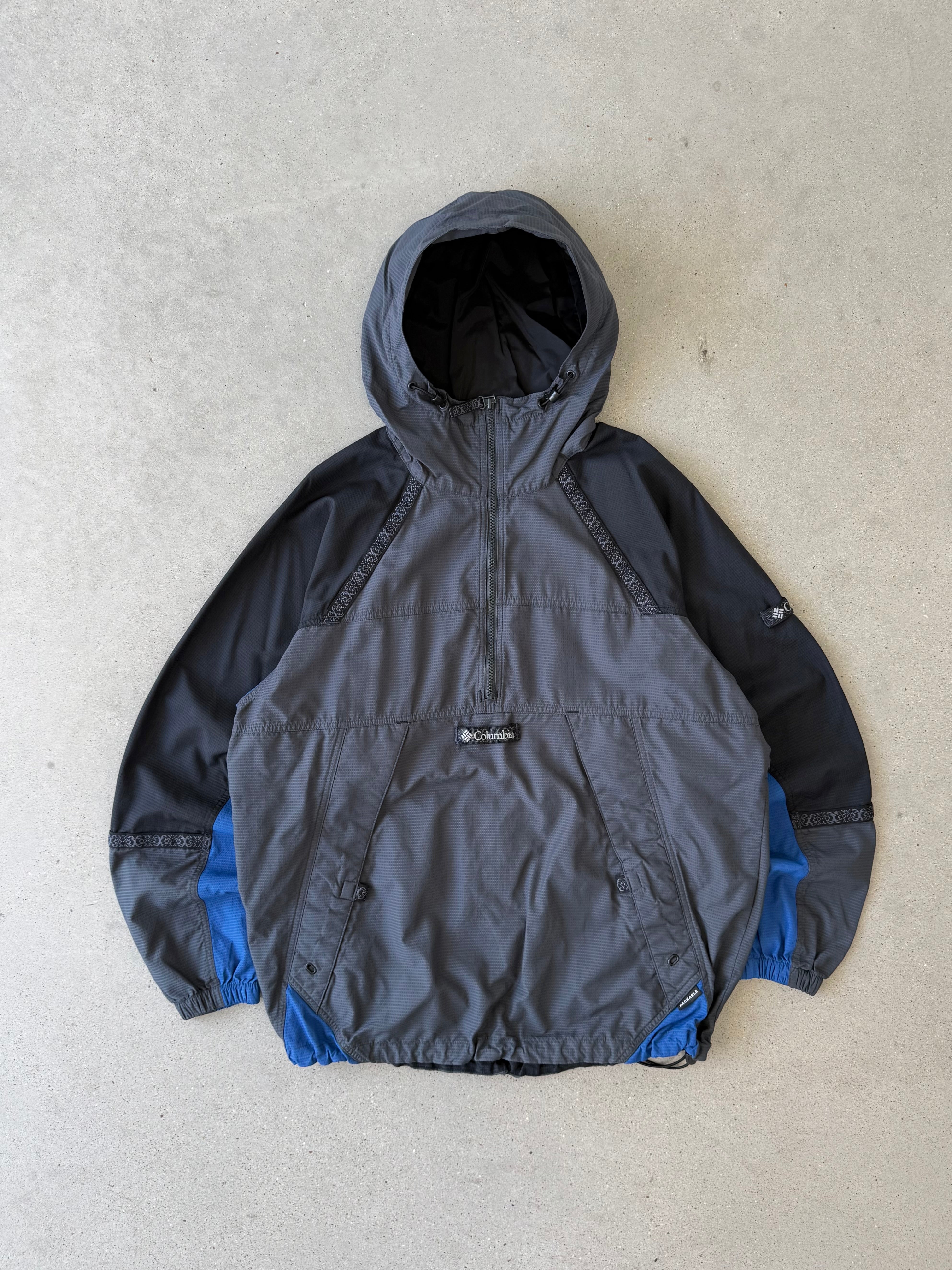 Vintage Columbia Black/Blue Jacket - L