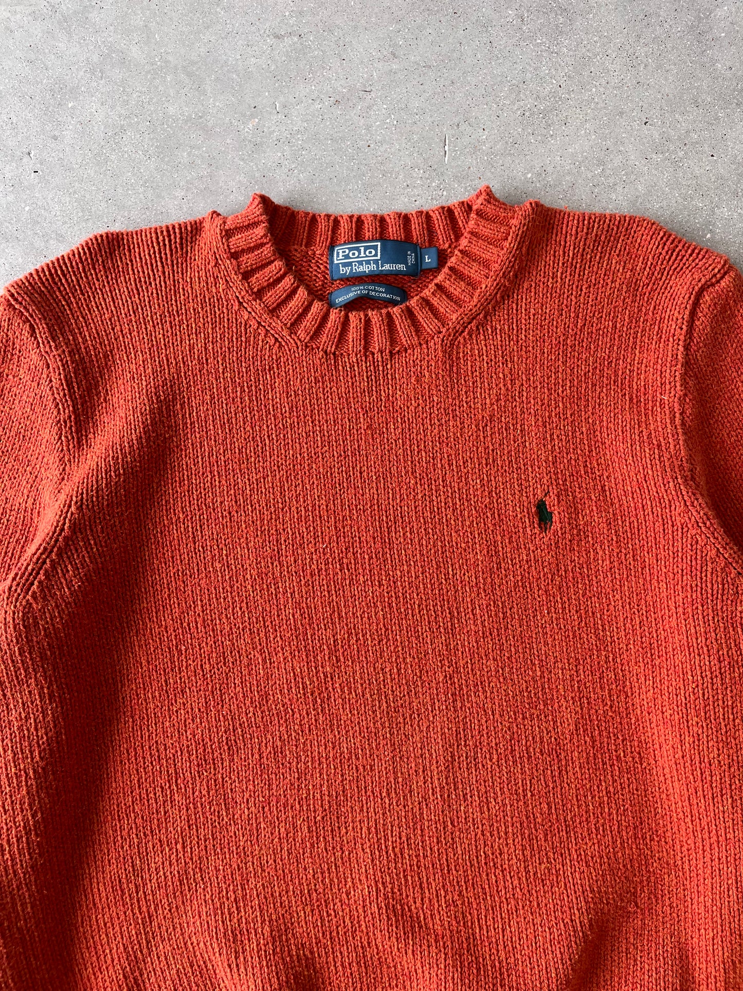 Vintage Polo Ralph Lauren Orange Knitted Sweater