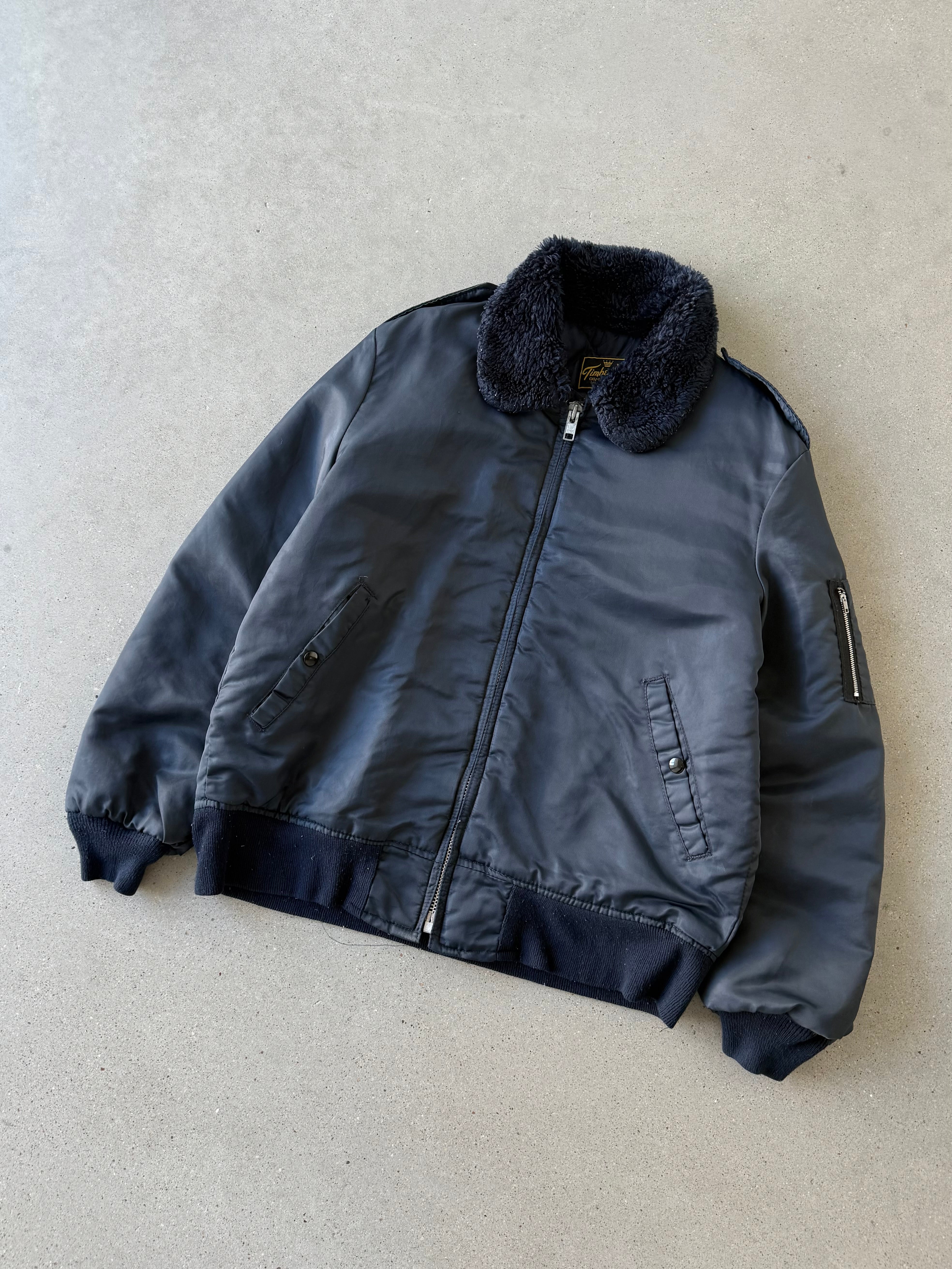 Vintage Timber King Watch Guard Bomber Jacket - M