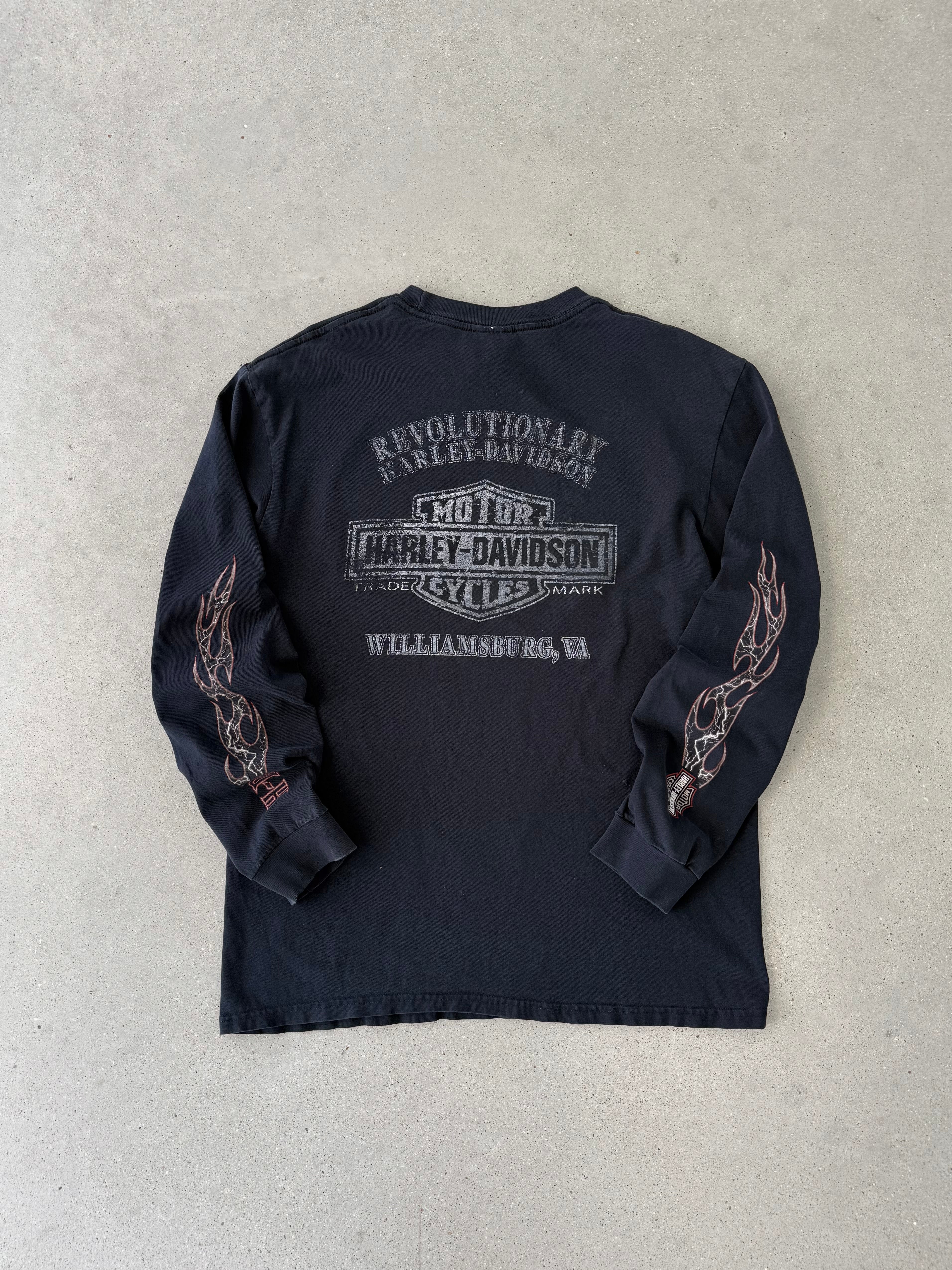 Vintage 2008 Revolutionary Harley Davidson Flame Long Sleeve - L