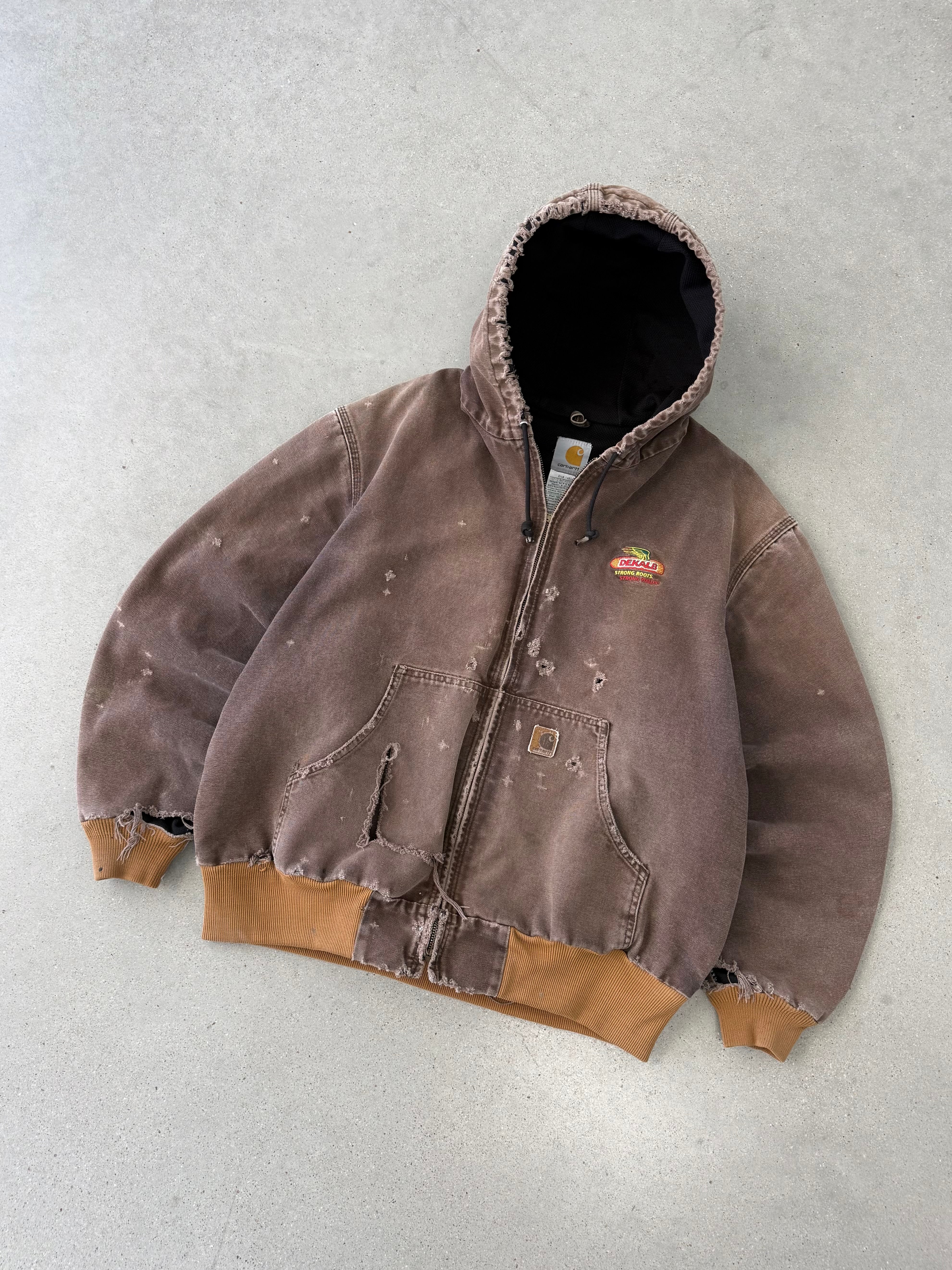 Vintage Carhartt Brown Distressed Active Jacket - XL