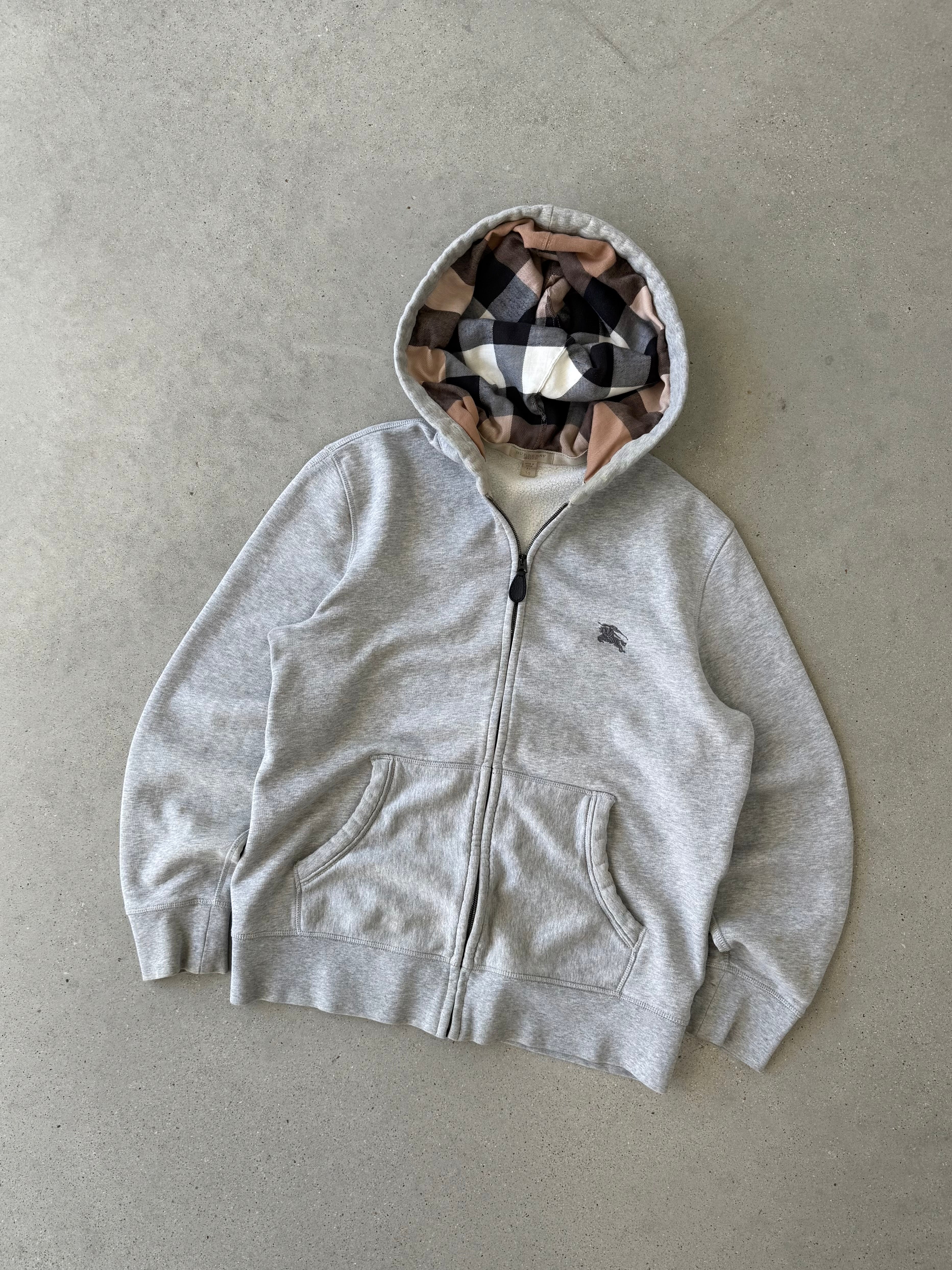 Vintage Burberry Brit Gray  Hoodie - XL