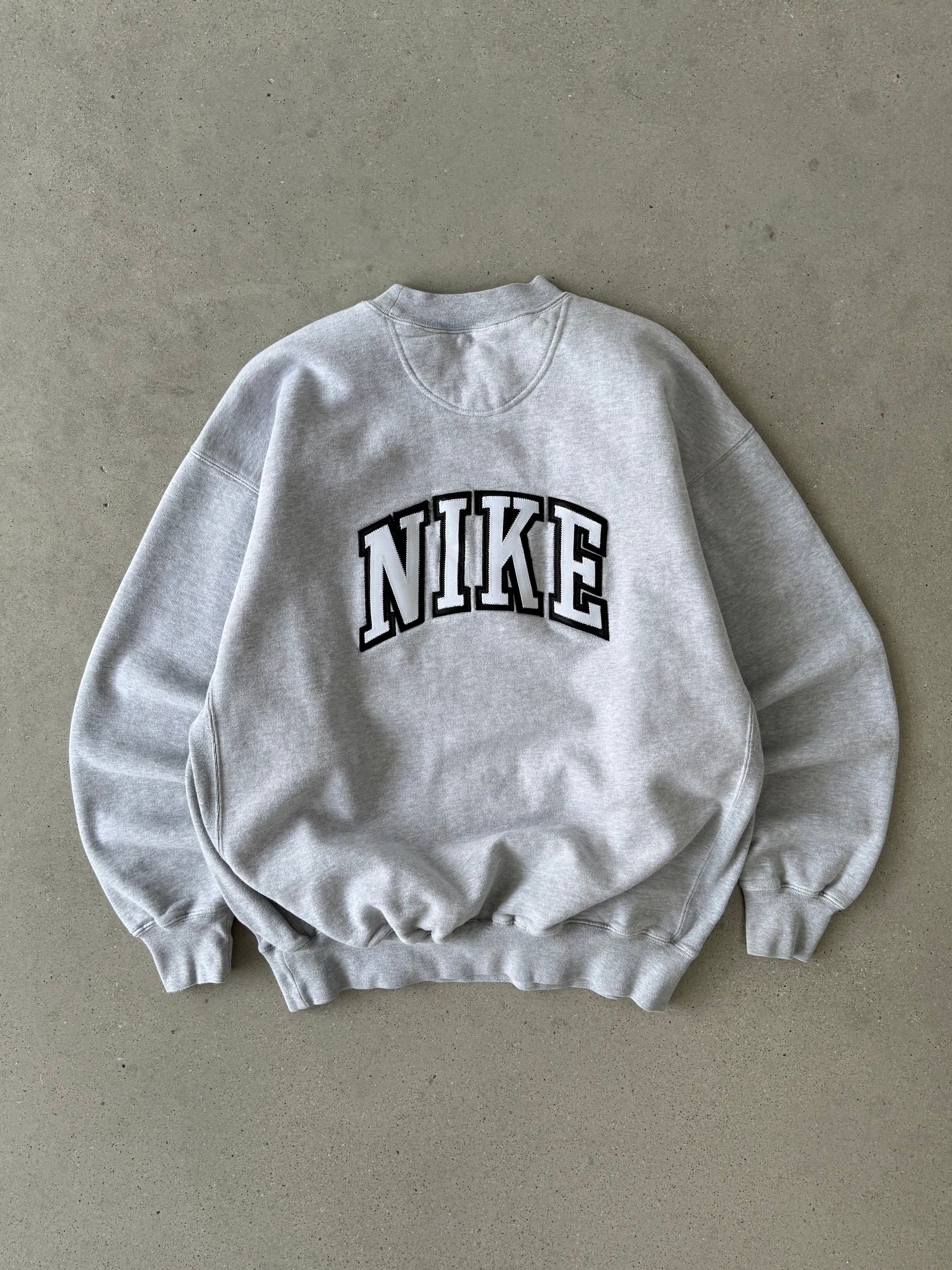 Vintage 1990s Nike Big Swoosh/Spell-out Crewneck - M