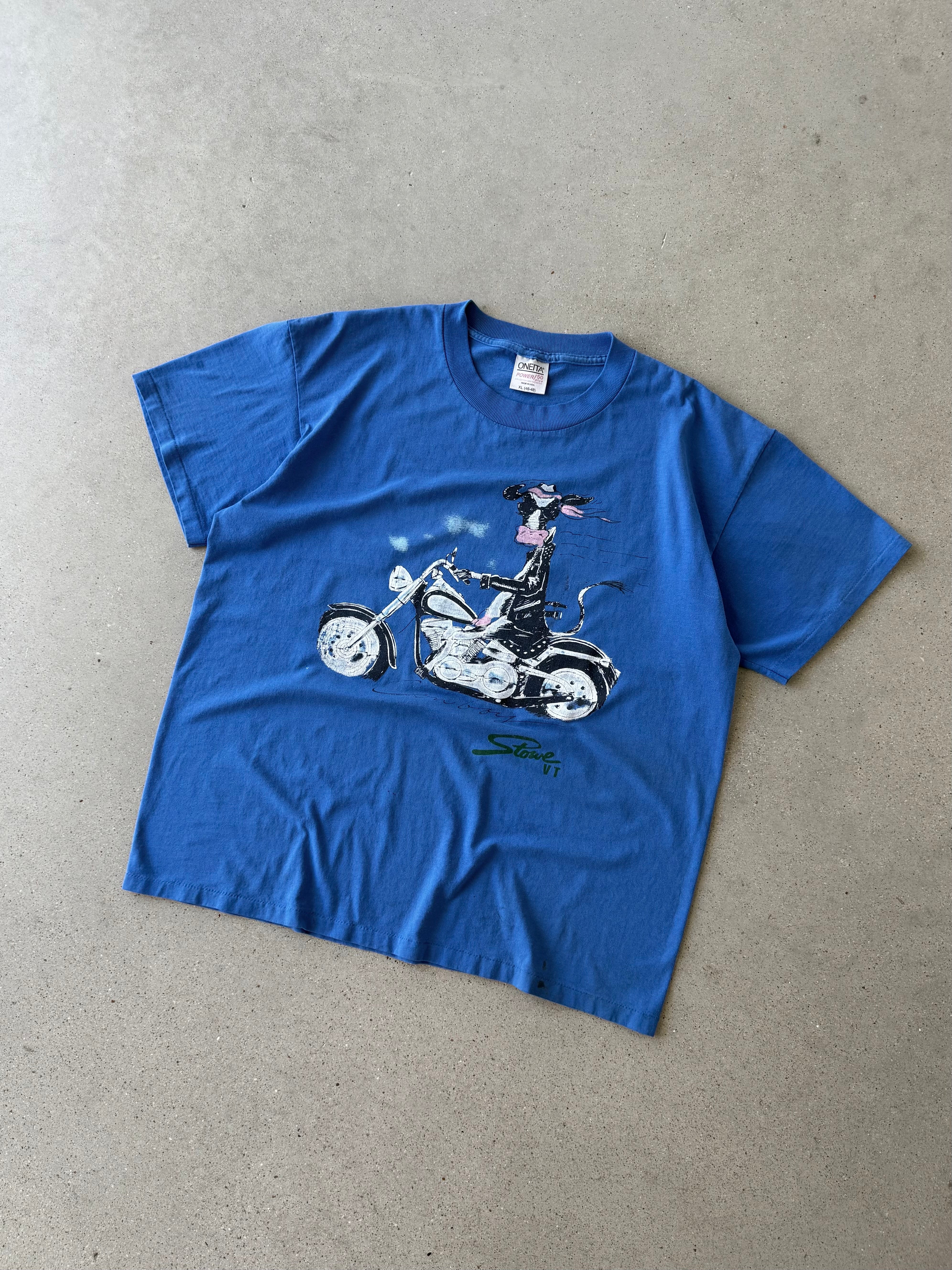 Vintage 90s Cow Stowe VT Tee - XL