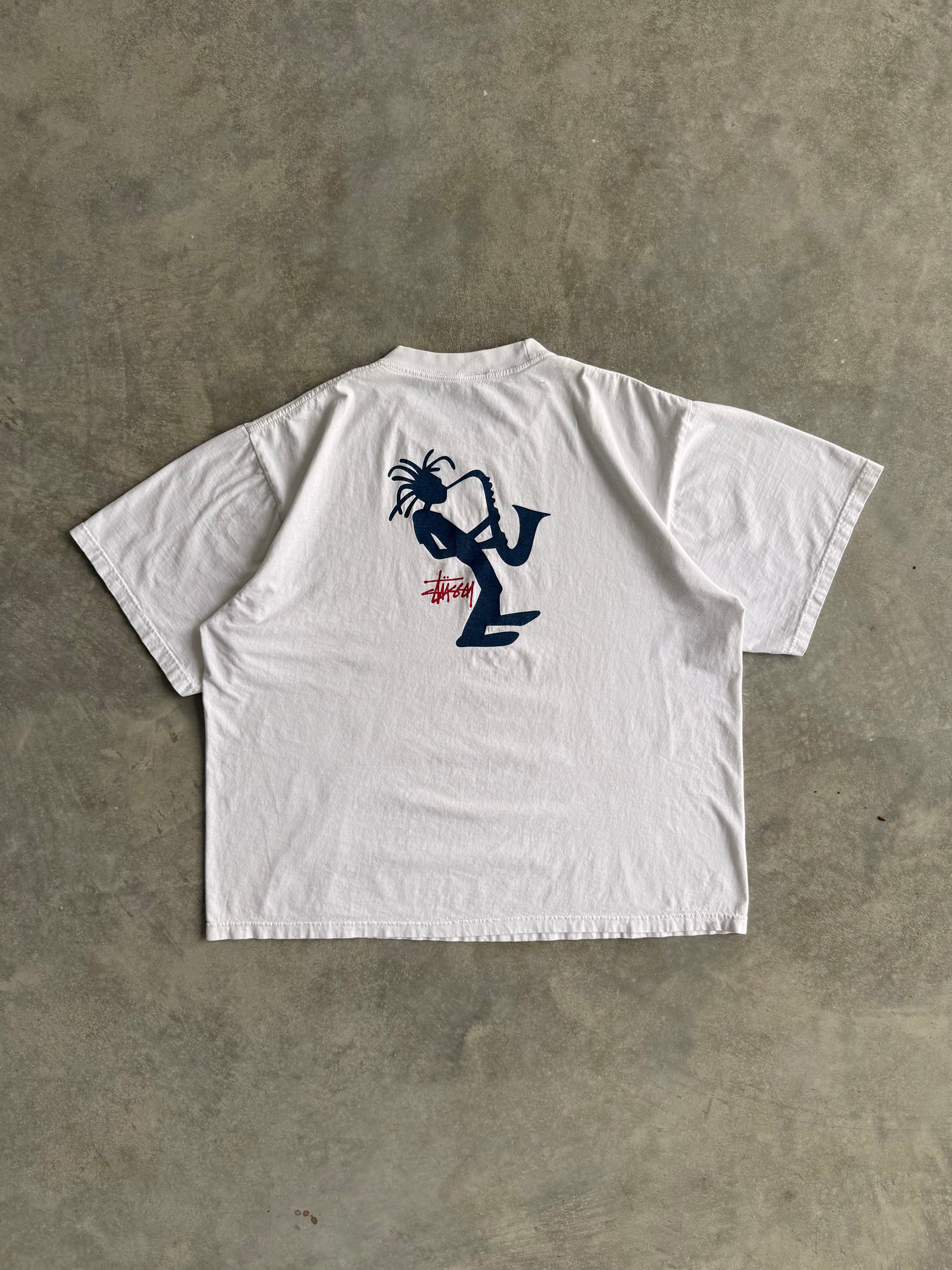 Vintage Stüssy Saxophone Man Tee - XL