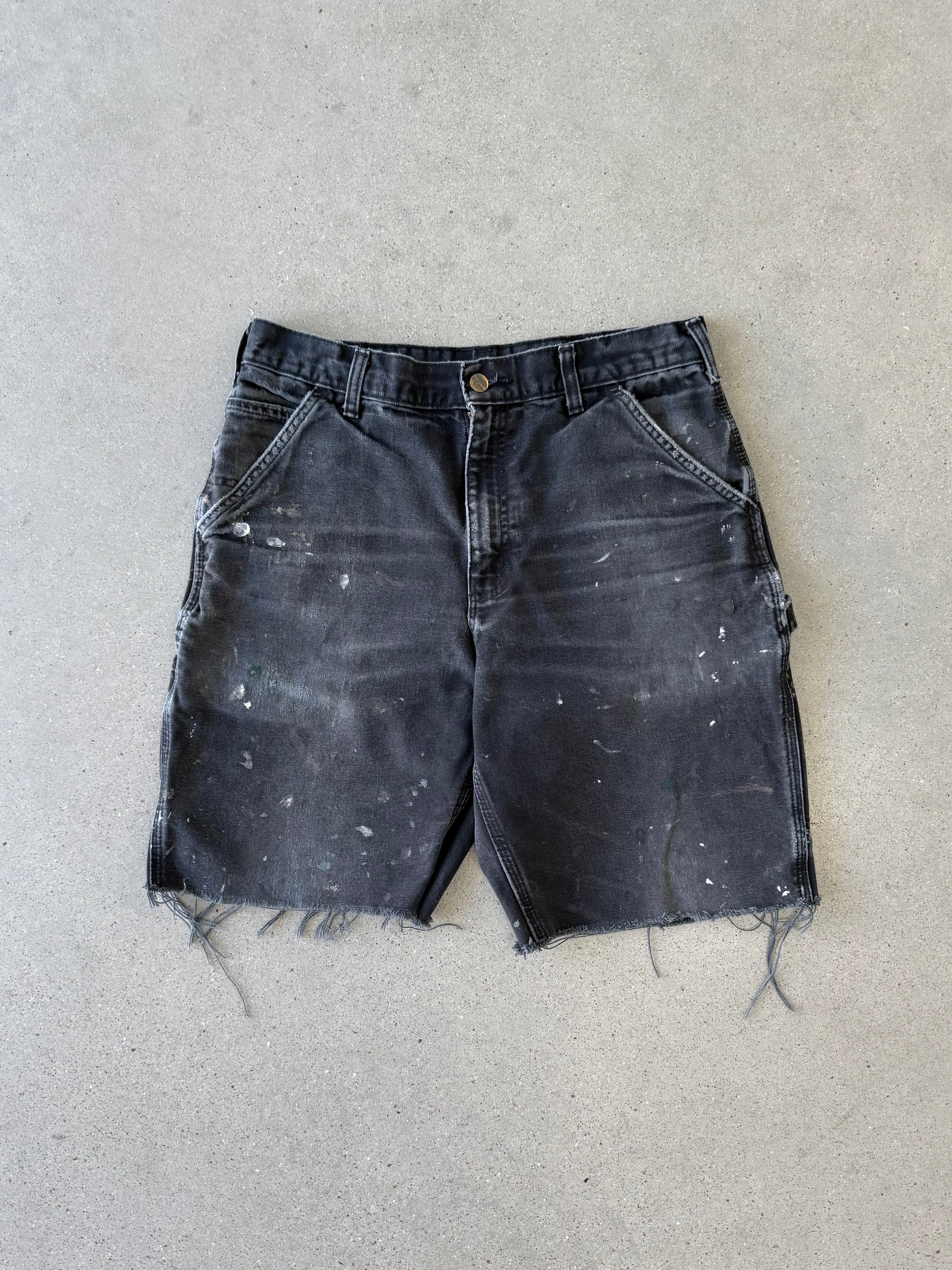 Vintage Carhartt Black Painter's Carpenter Shorts - 32W