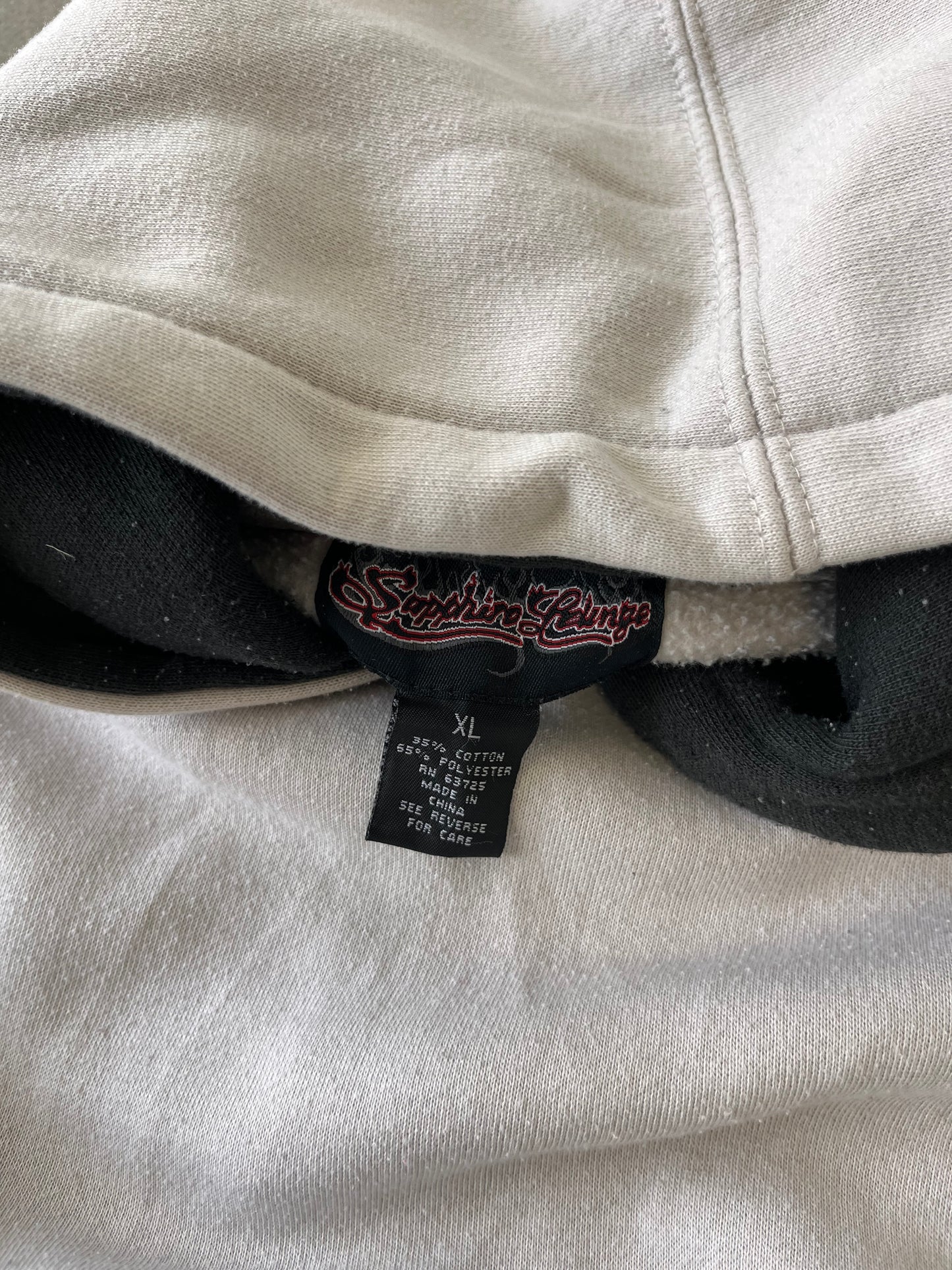 Vintage Y2K Sapphire Lounge Embroidered Hoodie - XL