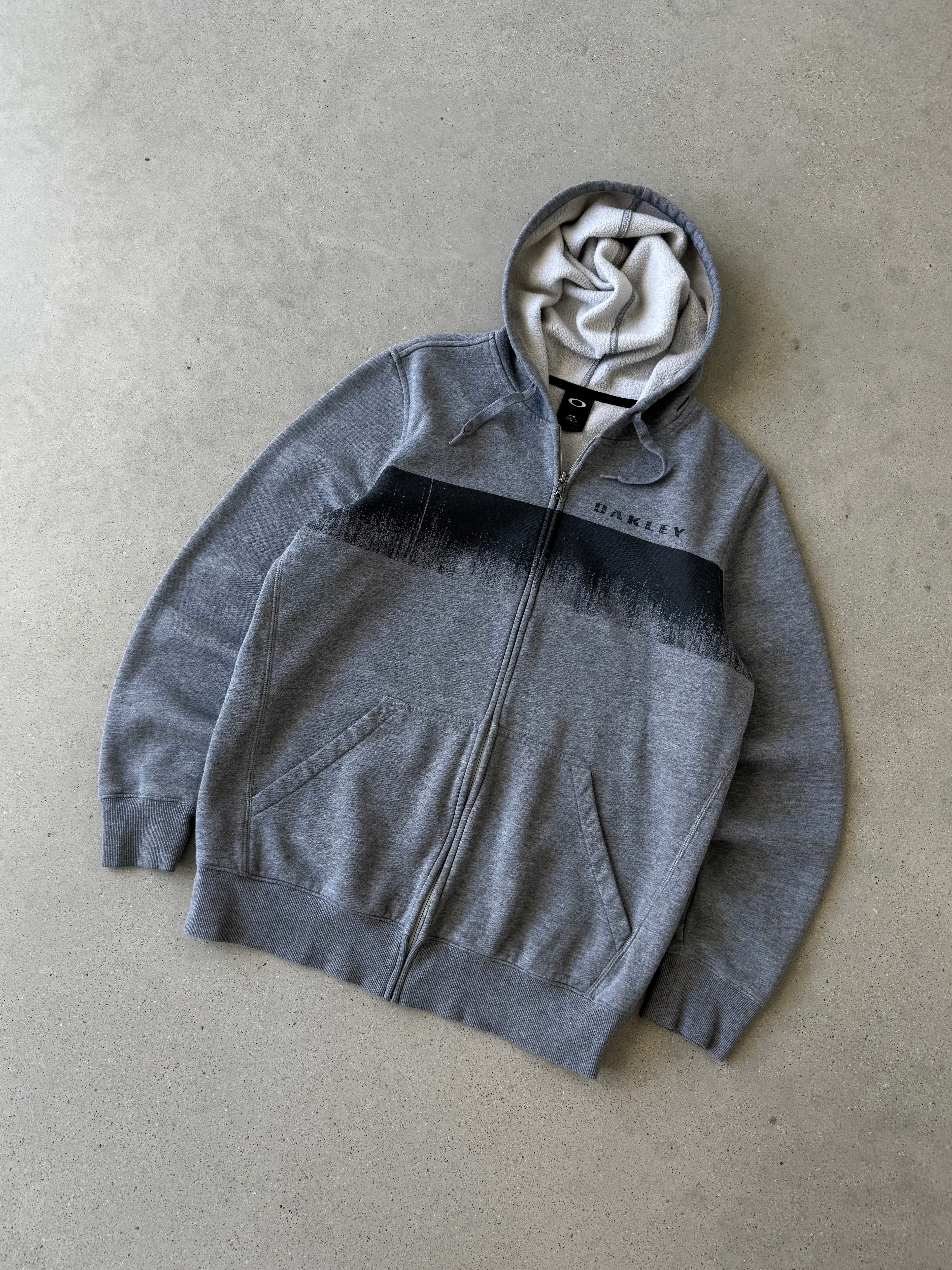 Vintage Oakley Gray Zip  Up Hoodie - M
