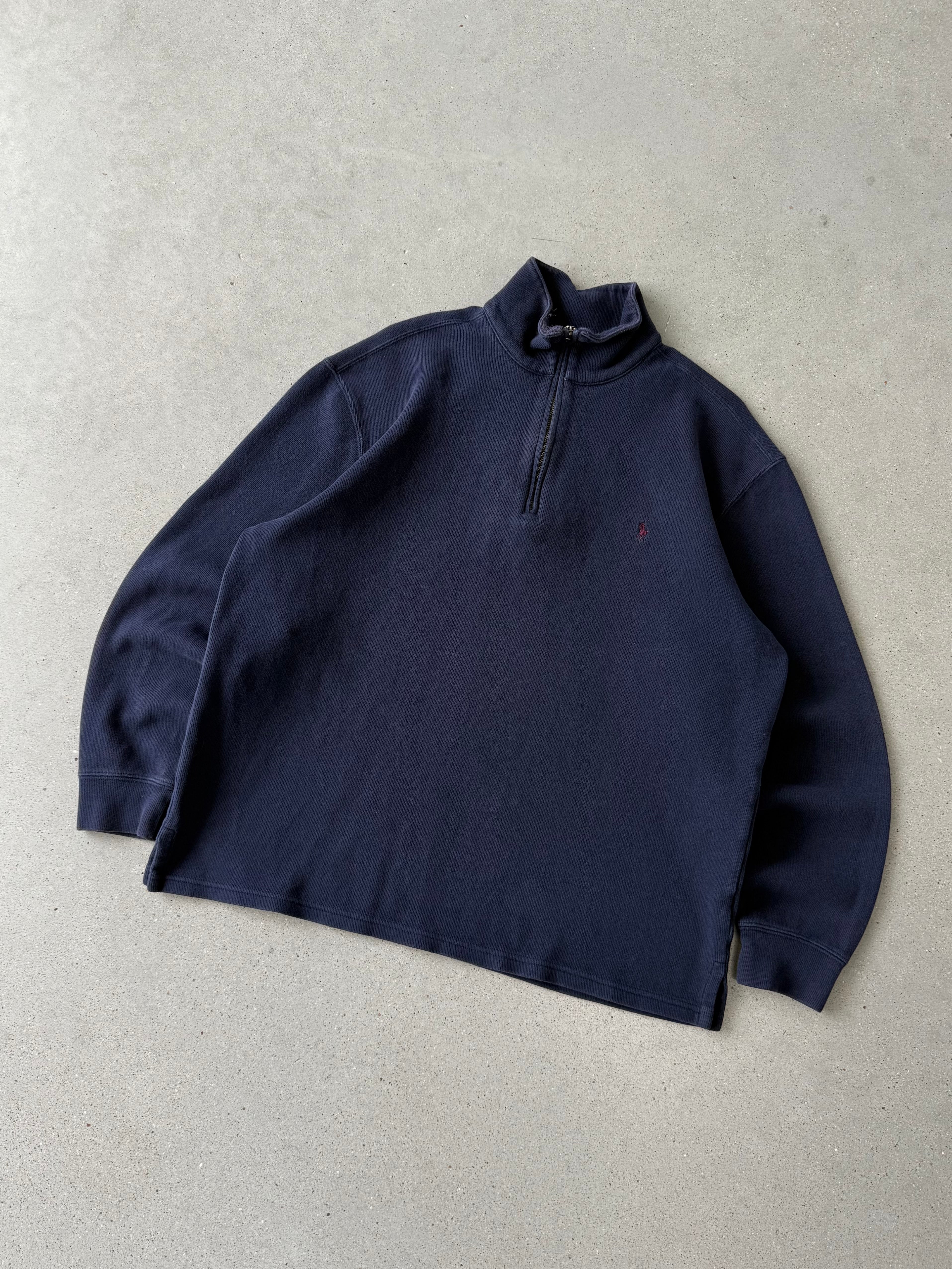 Vintage Polo Ralph Lauren Navy Quarter-zip - L
