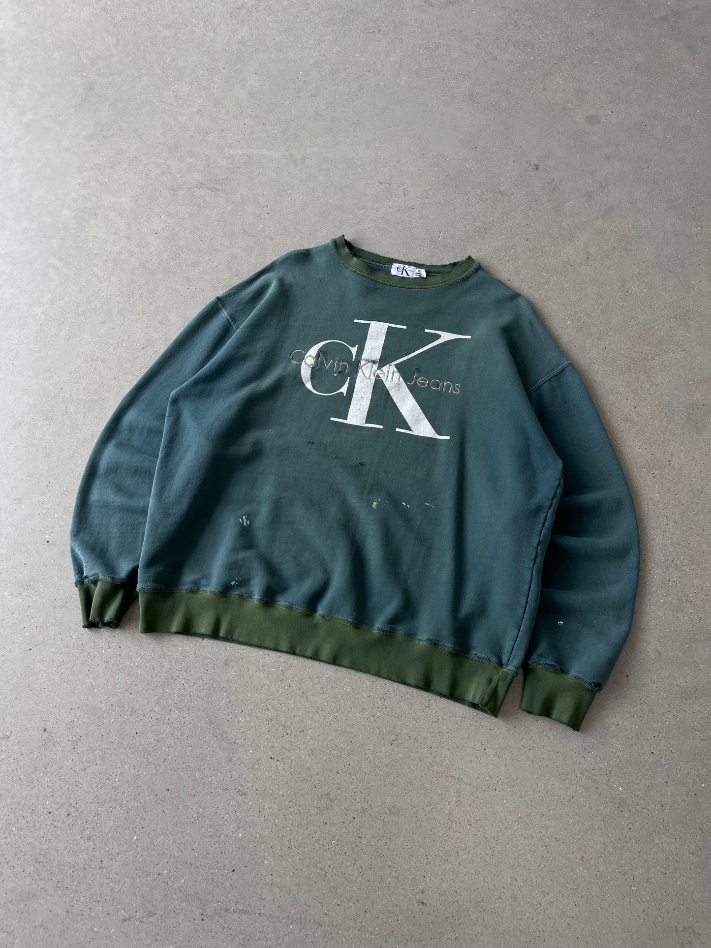 Vintage Calvin Klein Jeans Distressed Sweatshirt - M