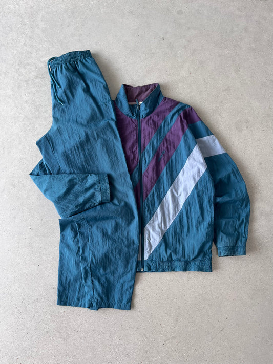 Vintage Adidas Aqua Green Track Suit 2 Piece Set - L