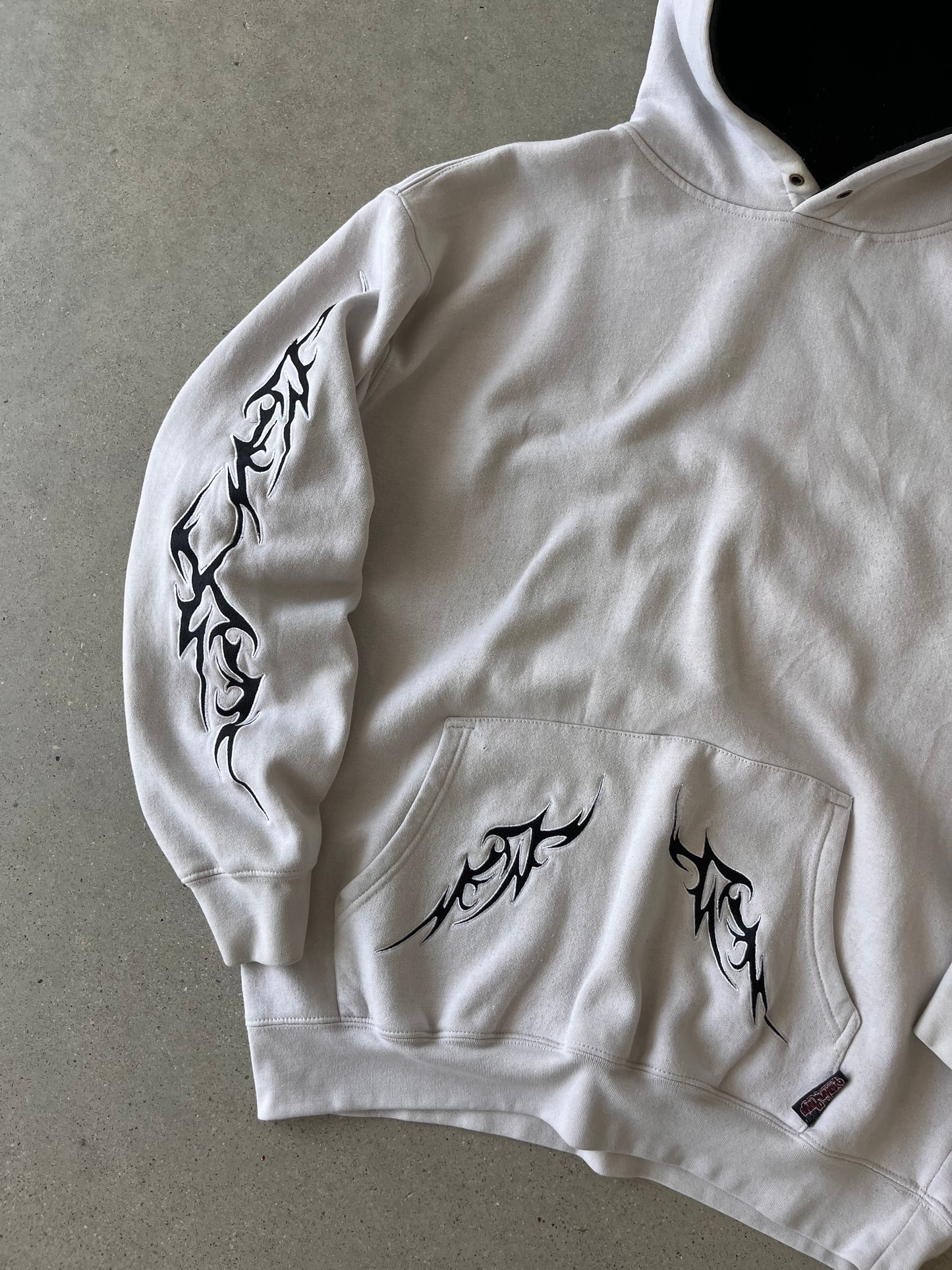 Vintage Y2K Sapphire Lounge Embroidered Hoodie - XL