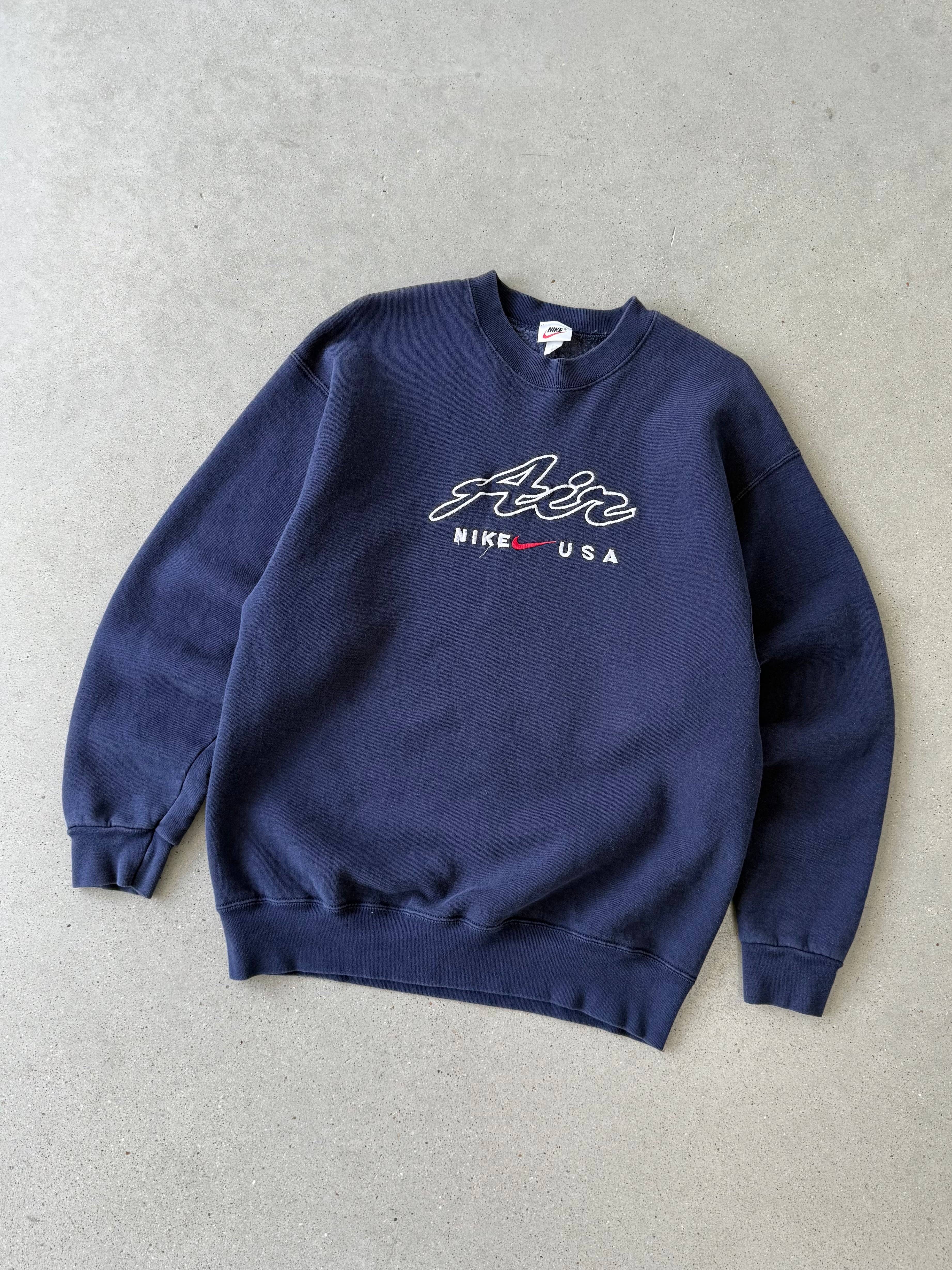Vintage Nike Air USA Blue Sweatshirt - L