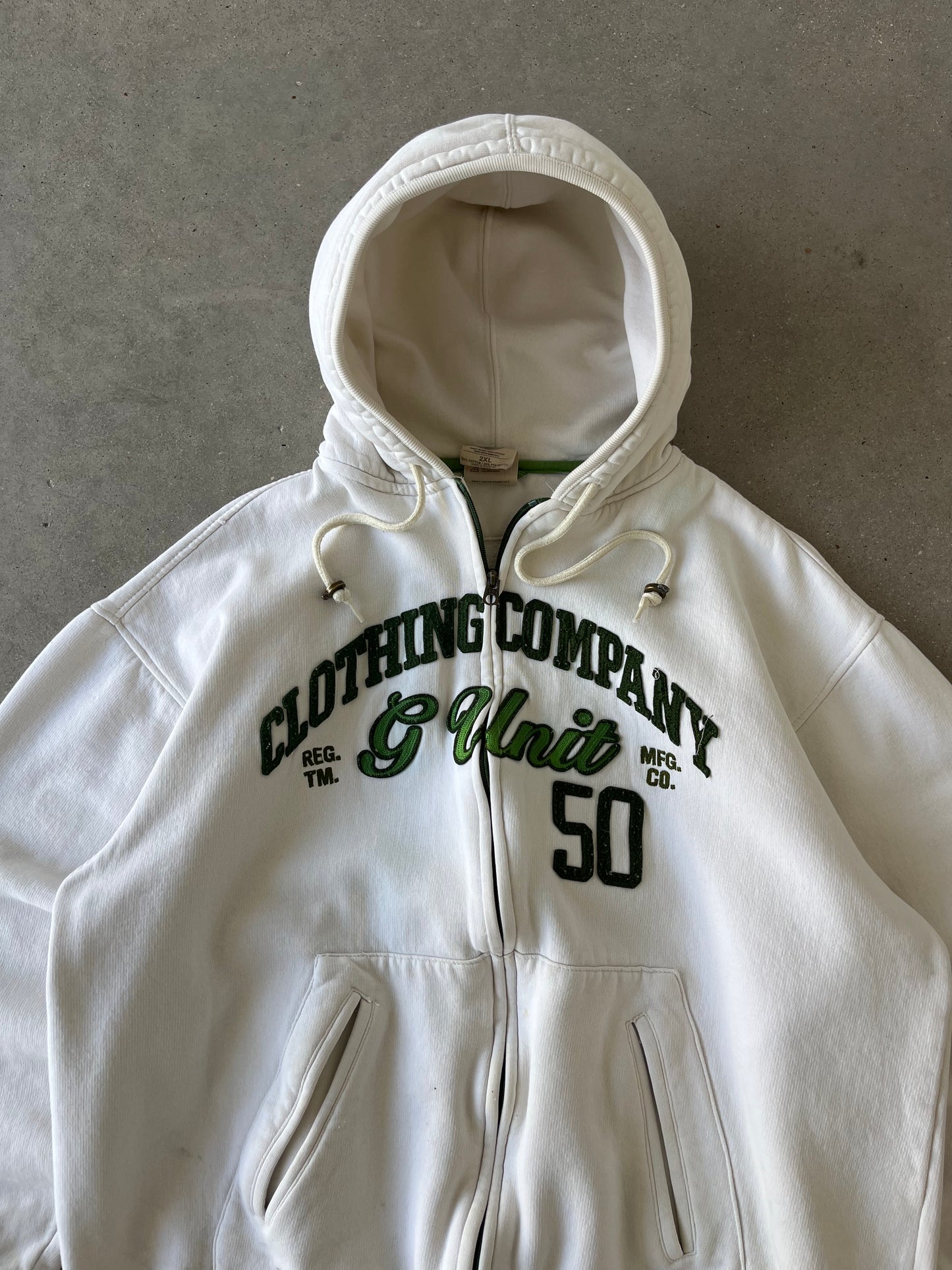 Vintage Y2K G Unit Zip-up Hoodie - XXL