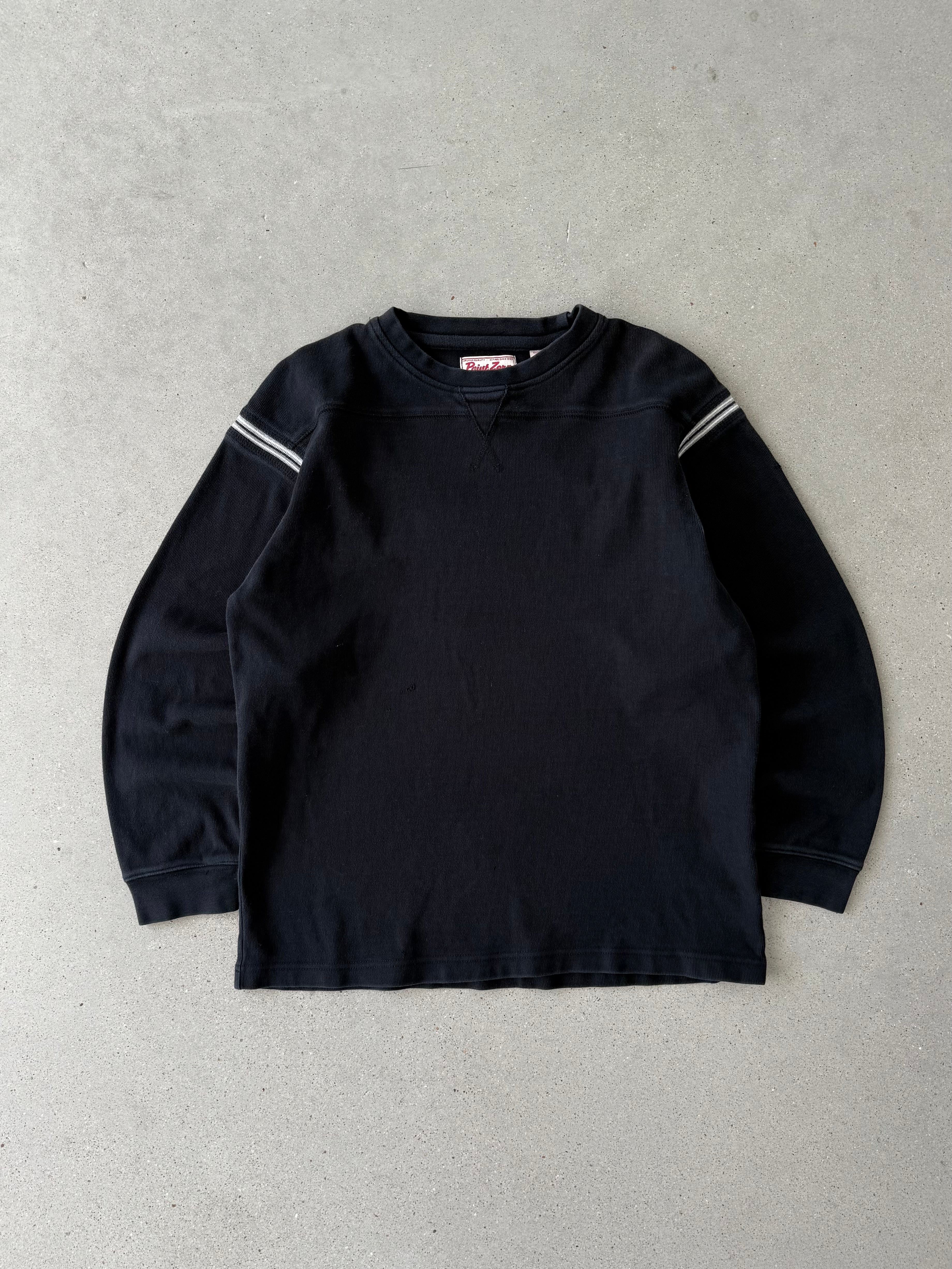 Vintage Point Zero Striped Black Sweater - M