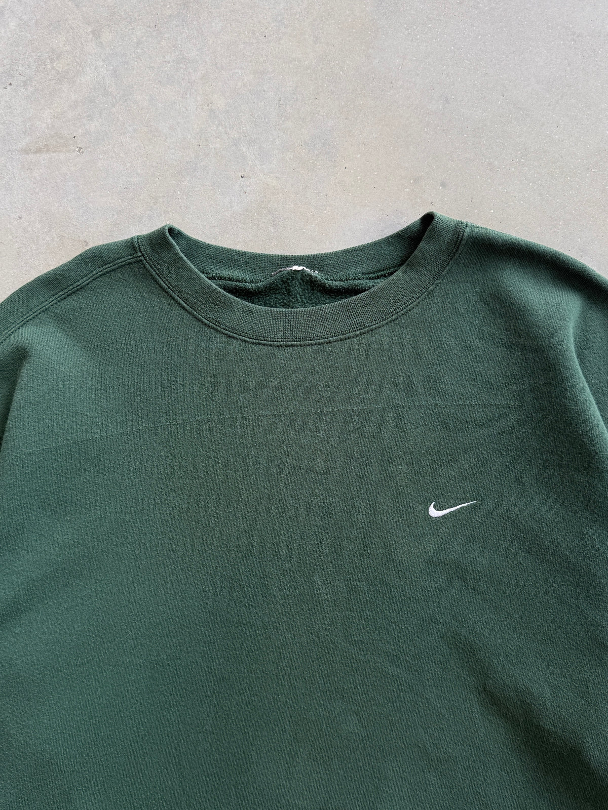 Vintage 1990s Pine Tree Green Nike Mini Swoosh Crewneck (XL)