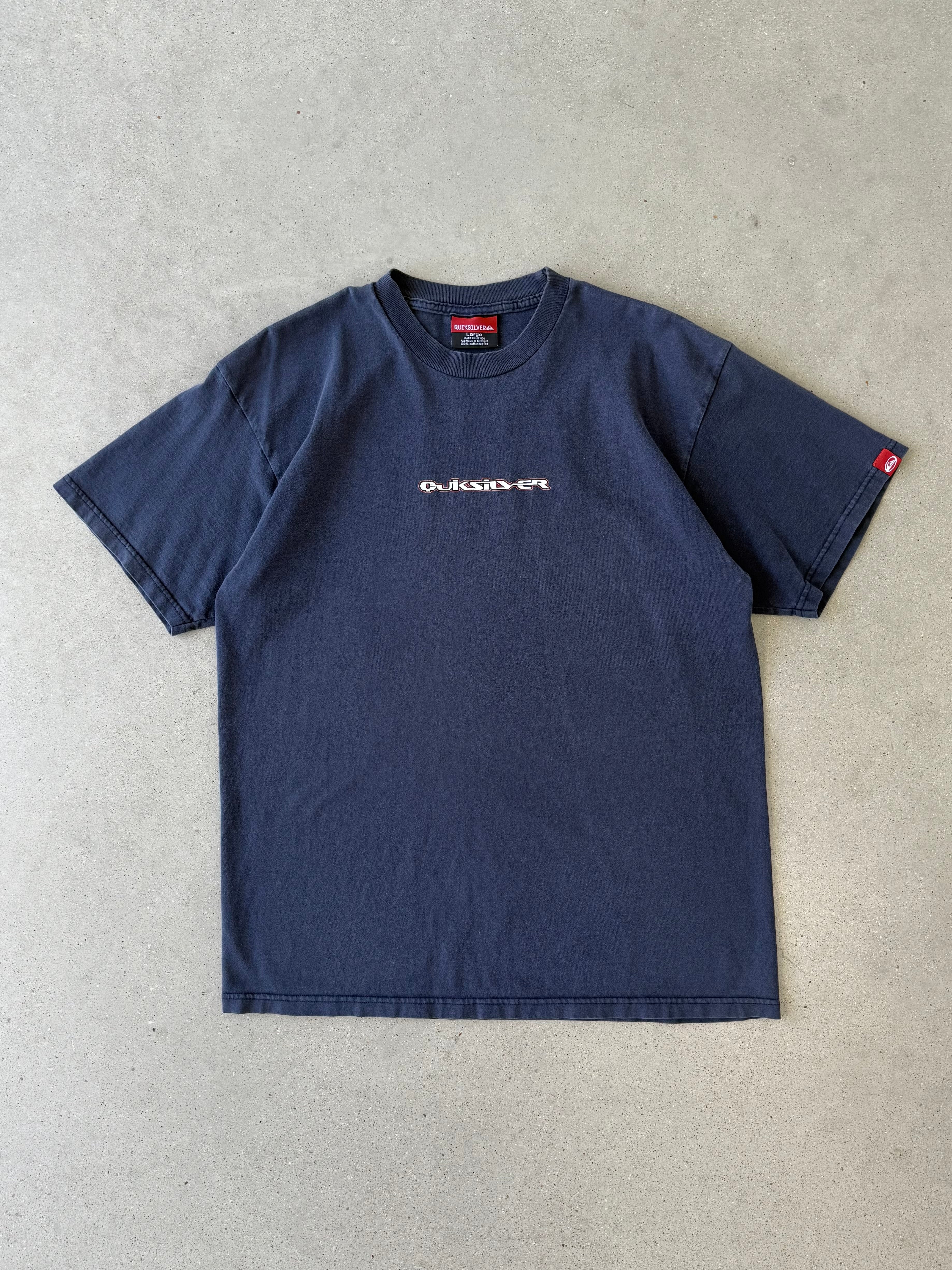 Vintage Quicksilver Surfer Navy Tee - L