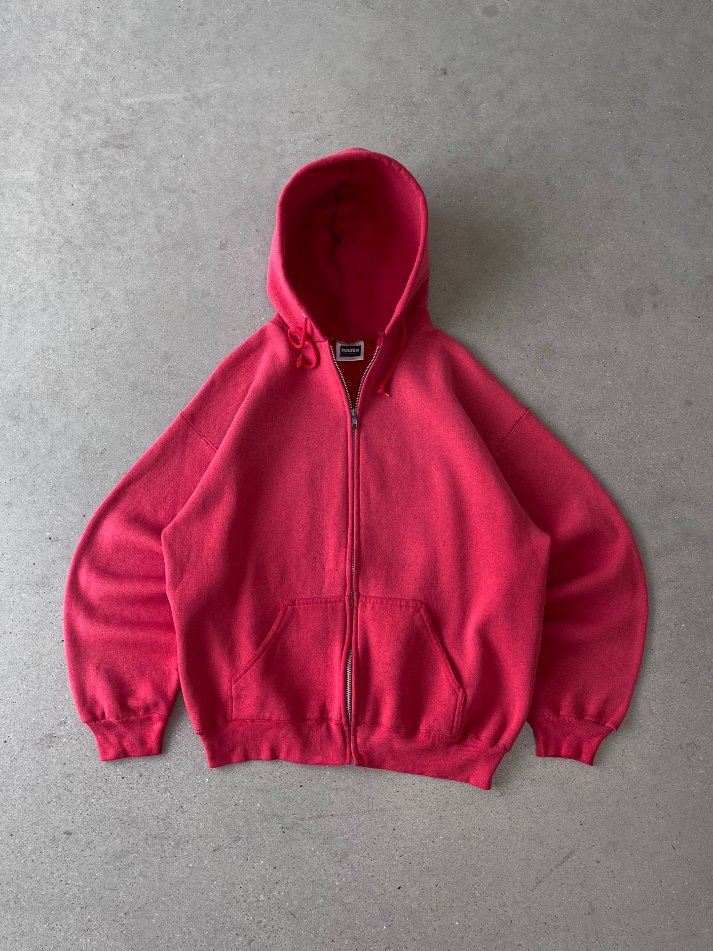 Vintage Faded Tultex Zip-Up Hoodie - XL