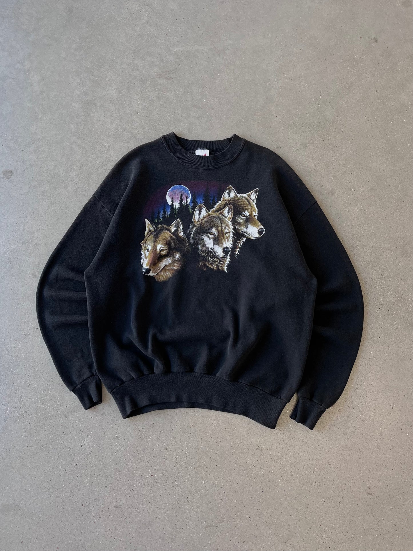 Vintage Night Wolf Sweatshirt- XL