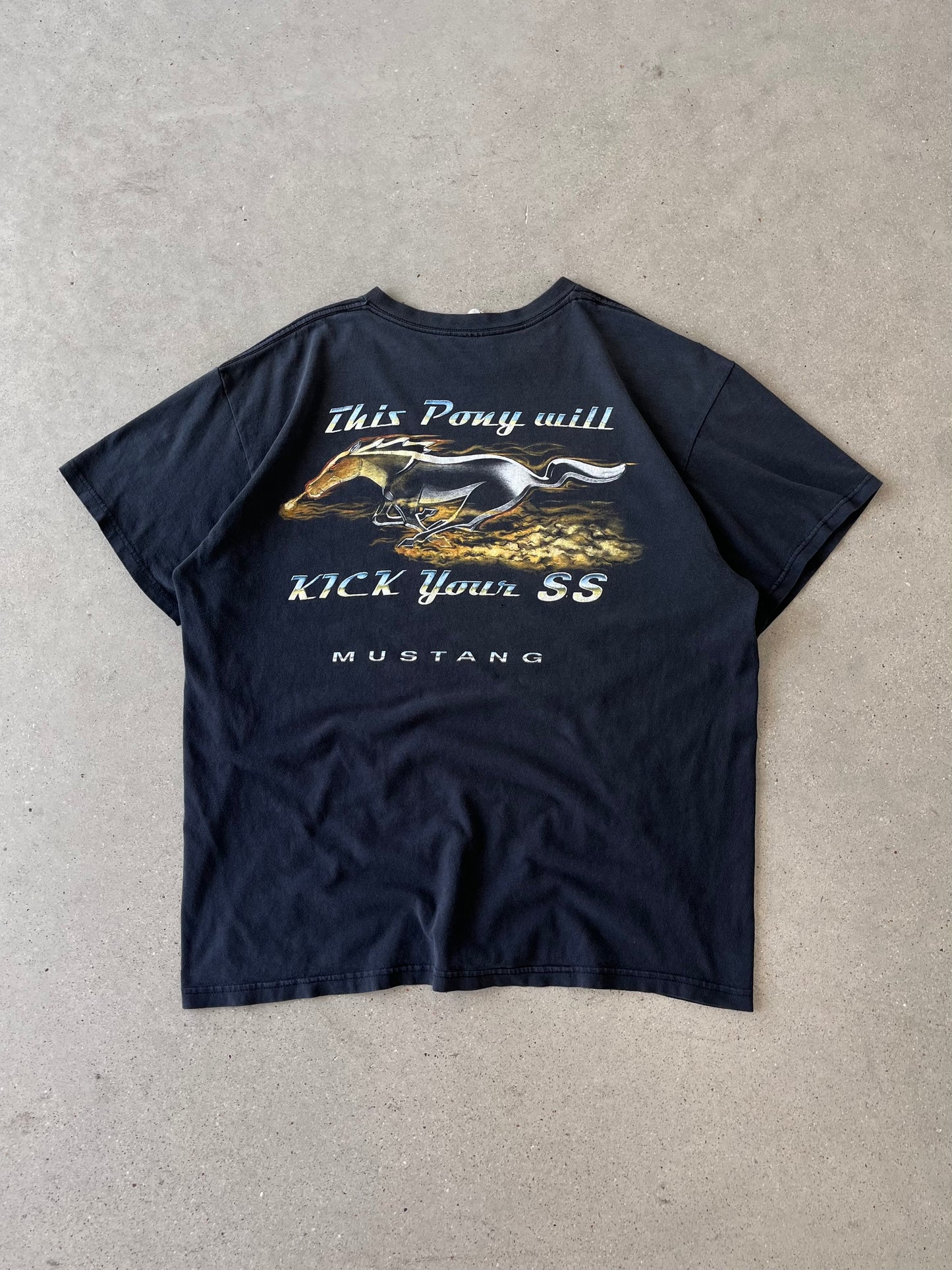 Vintage Mustang "This pony will kick your ass" Tee - XL