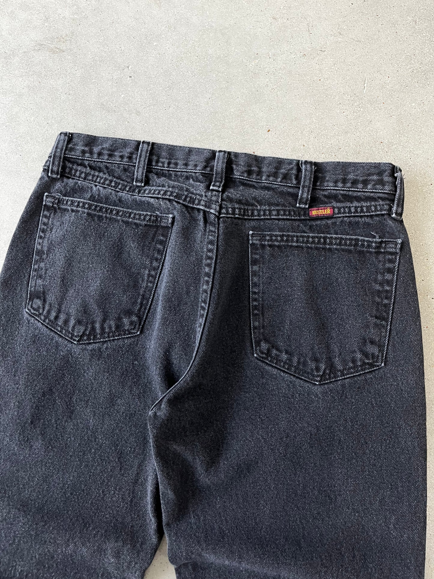 Vintage Rustler Black Denim - 34x28