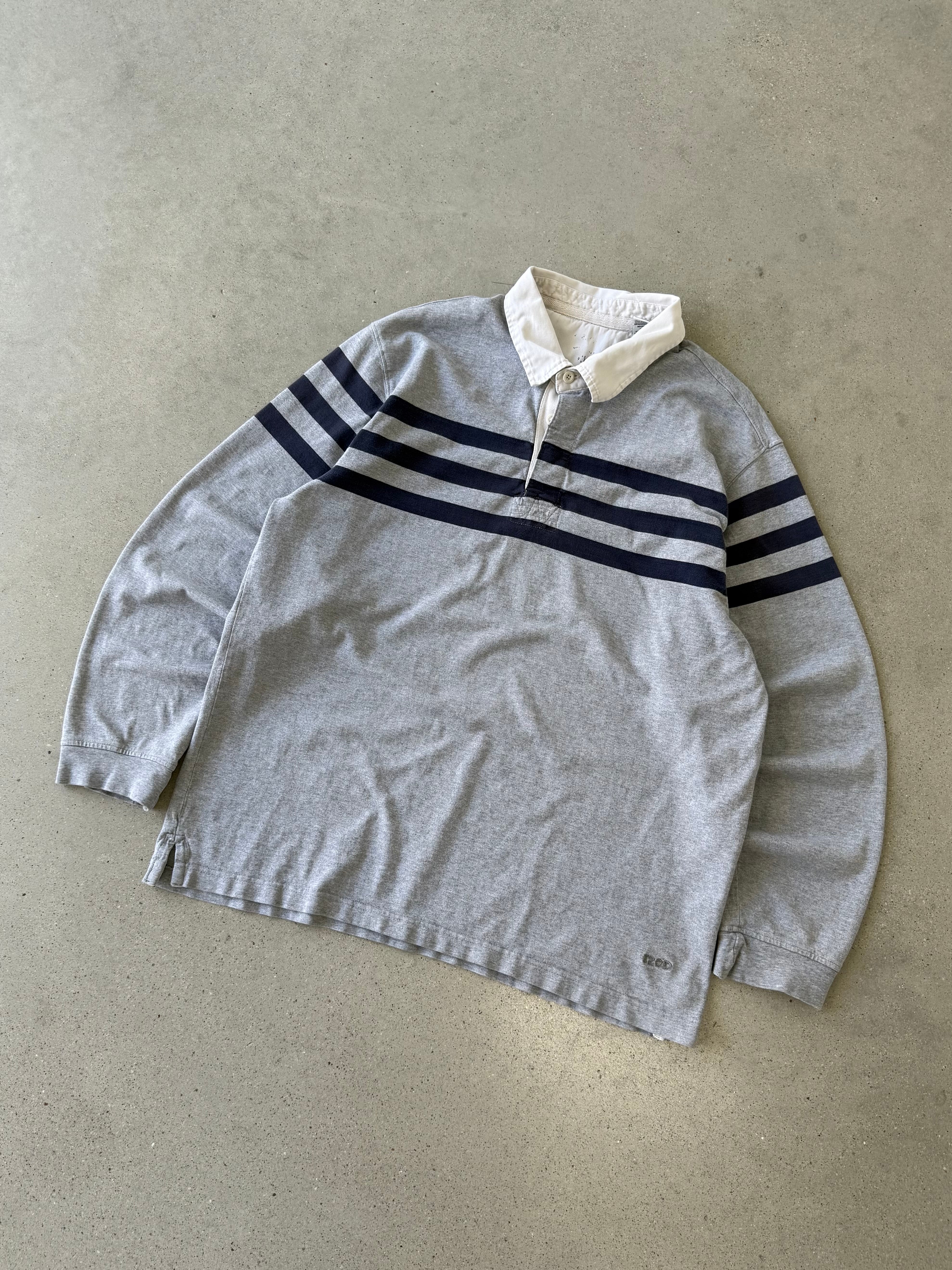 Vintage IZOD Striped Polo Long Sleeve - XL