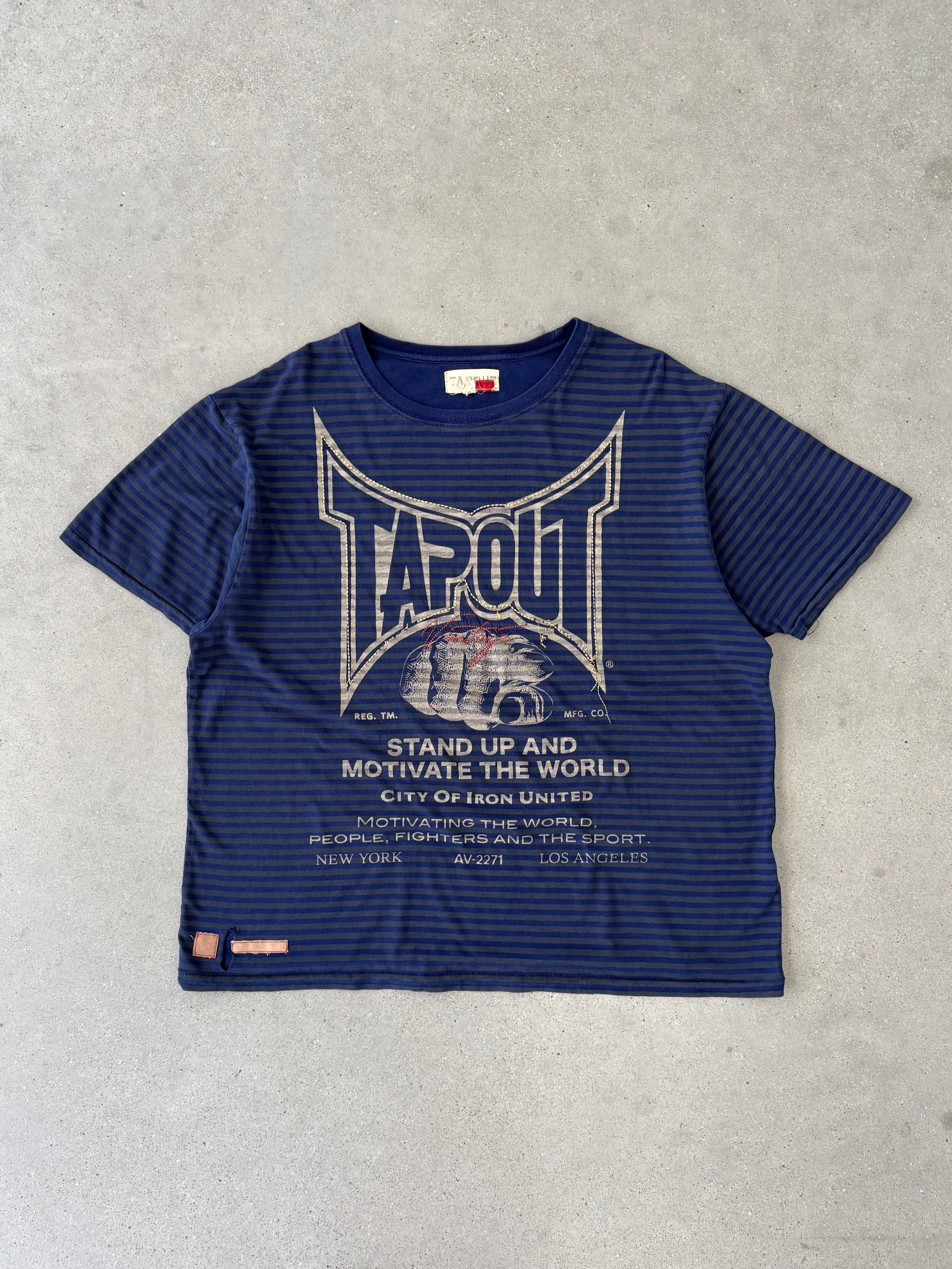 Vintage Tapout Striped Tee - XXL