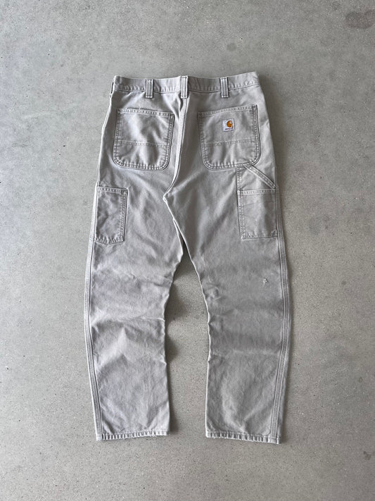 Vintage Carhartt Off-white Carpenter Pants - 34x32