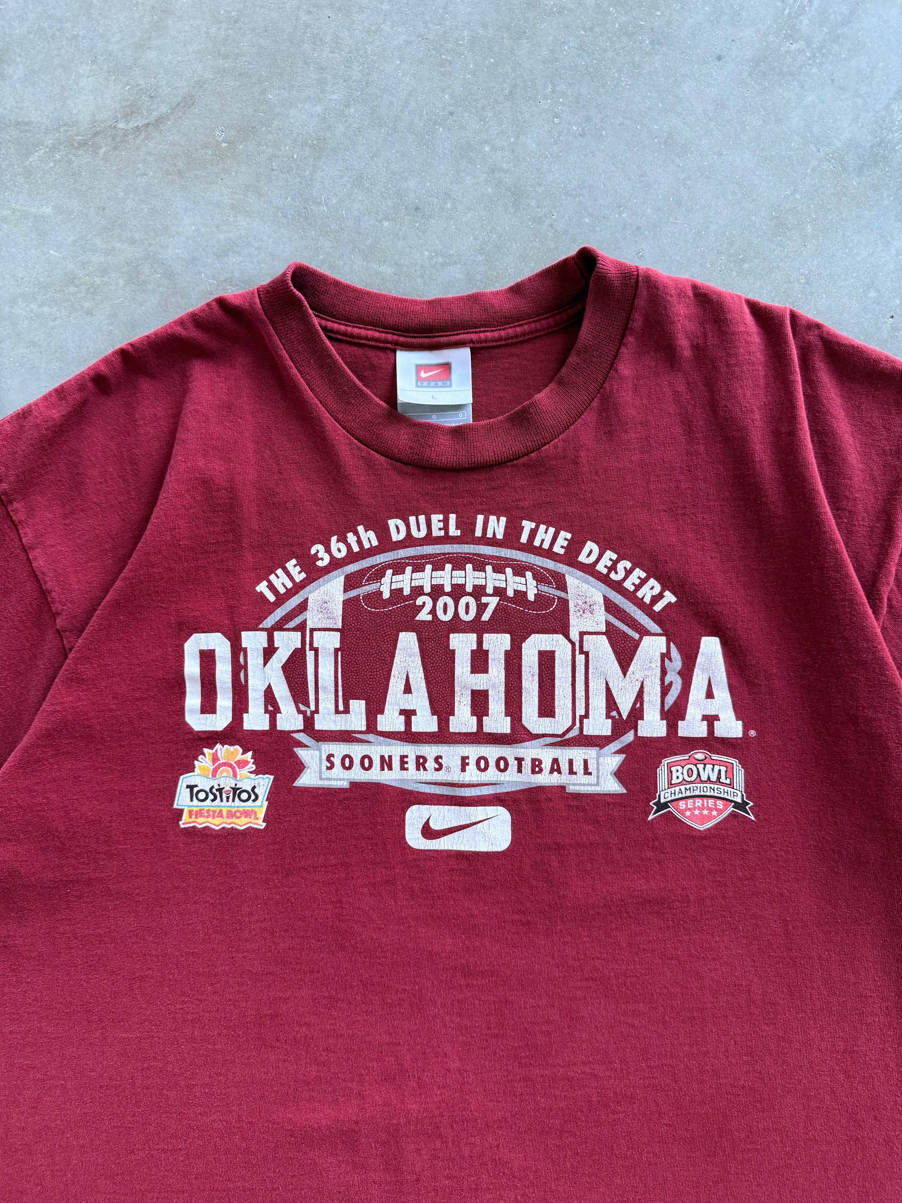 Vintage 2007 Oklahoma Sooners Football Nike T-shirt (L)