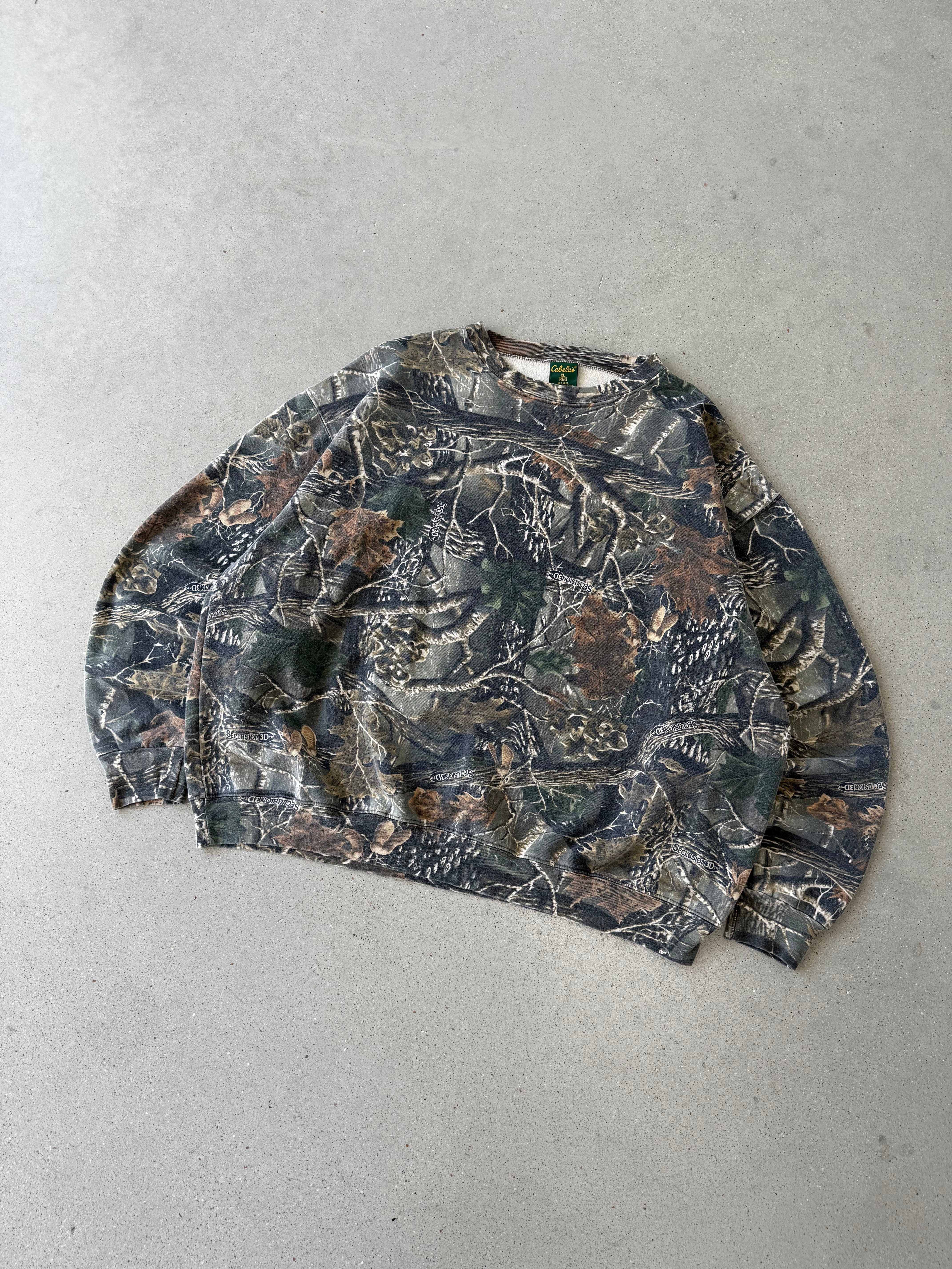 Vintage 90s Cabela's Realtree Camo Boxy Crewneck - XL