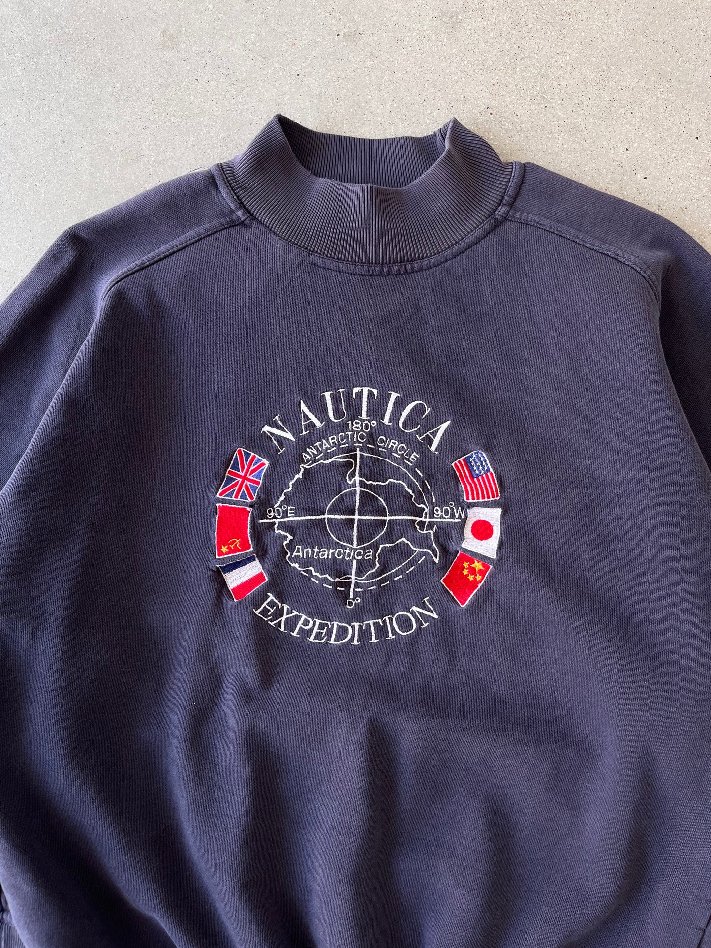 Vintage Nautica Expedition Embroidered Crewneck - S