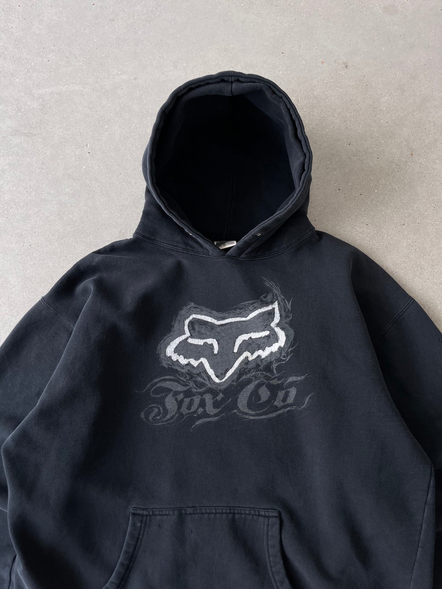 Vintage Y2K FOX Racing Hoodie - XL