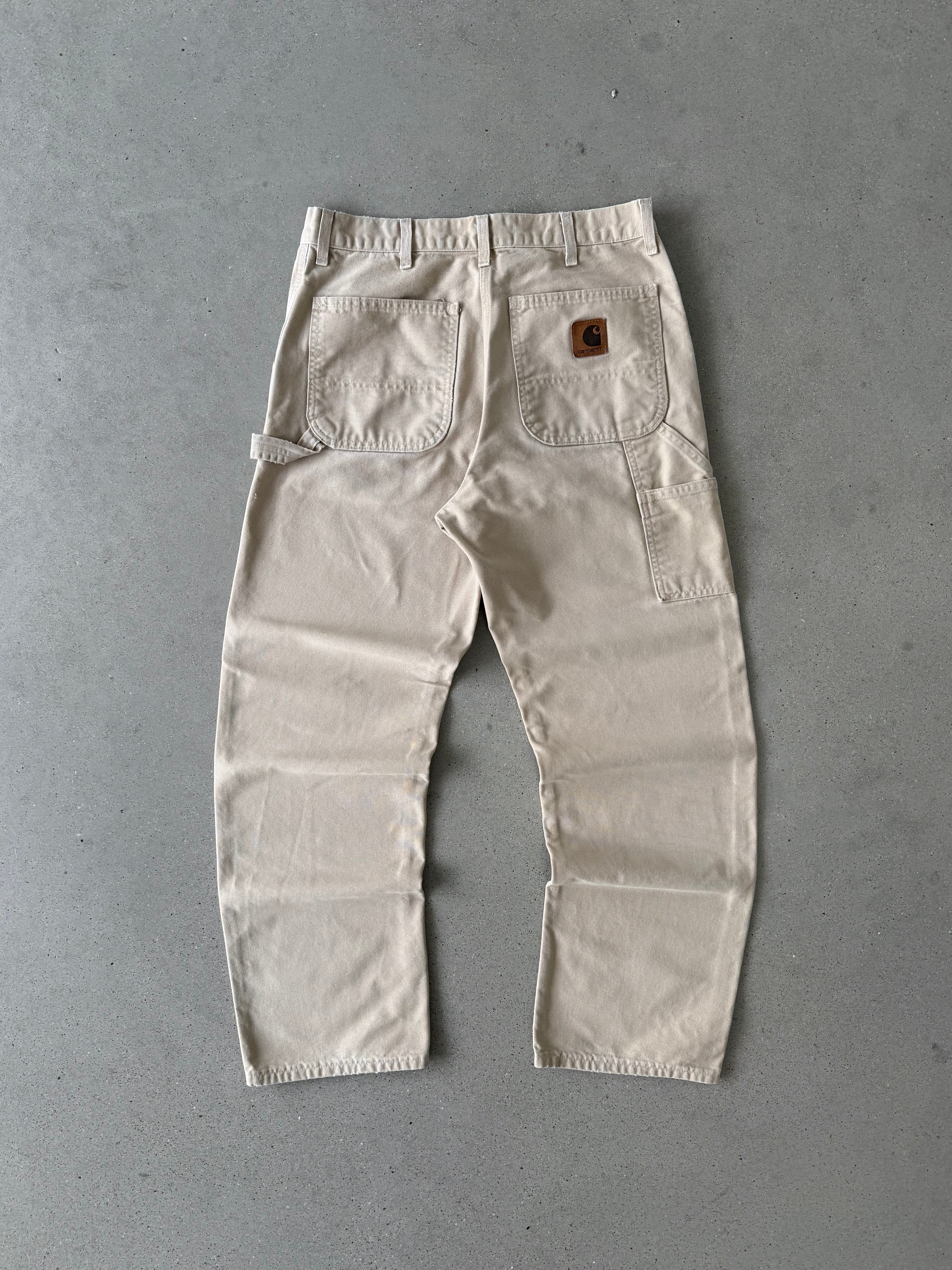 Vintage Carhartt Cream Carpenter Pants - 32x31