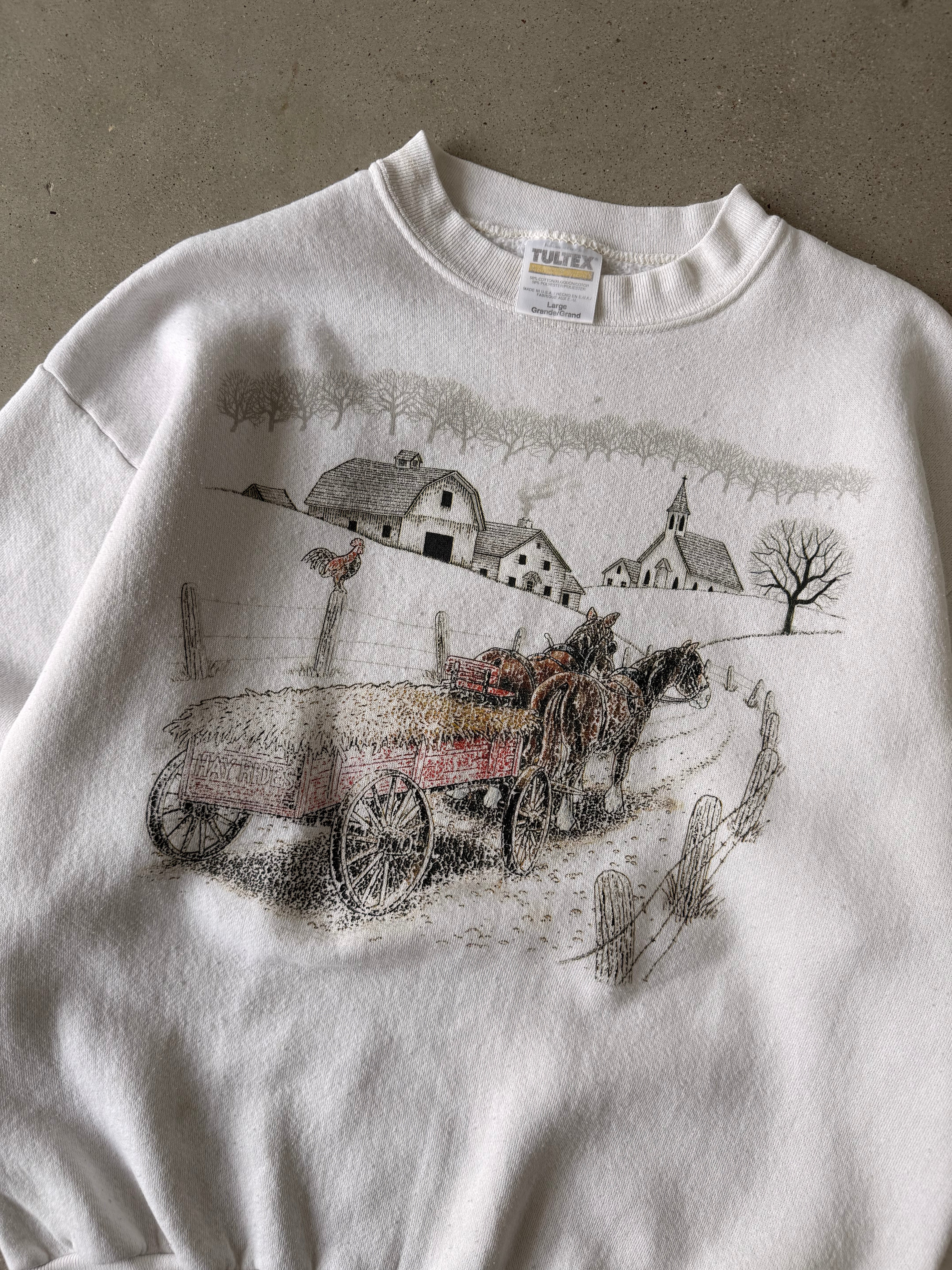 Vintage 1990s Farm Sweatshirt - L