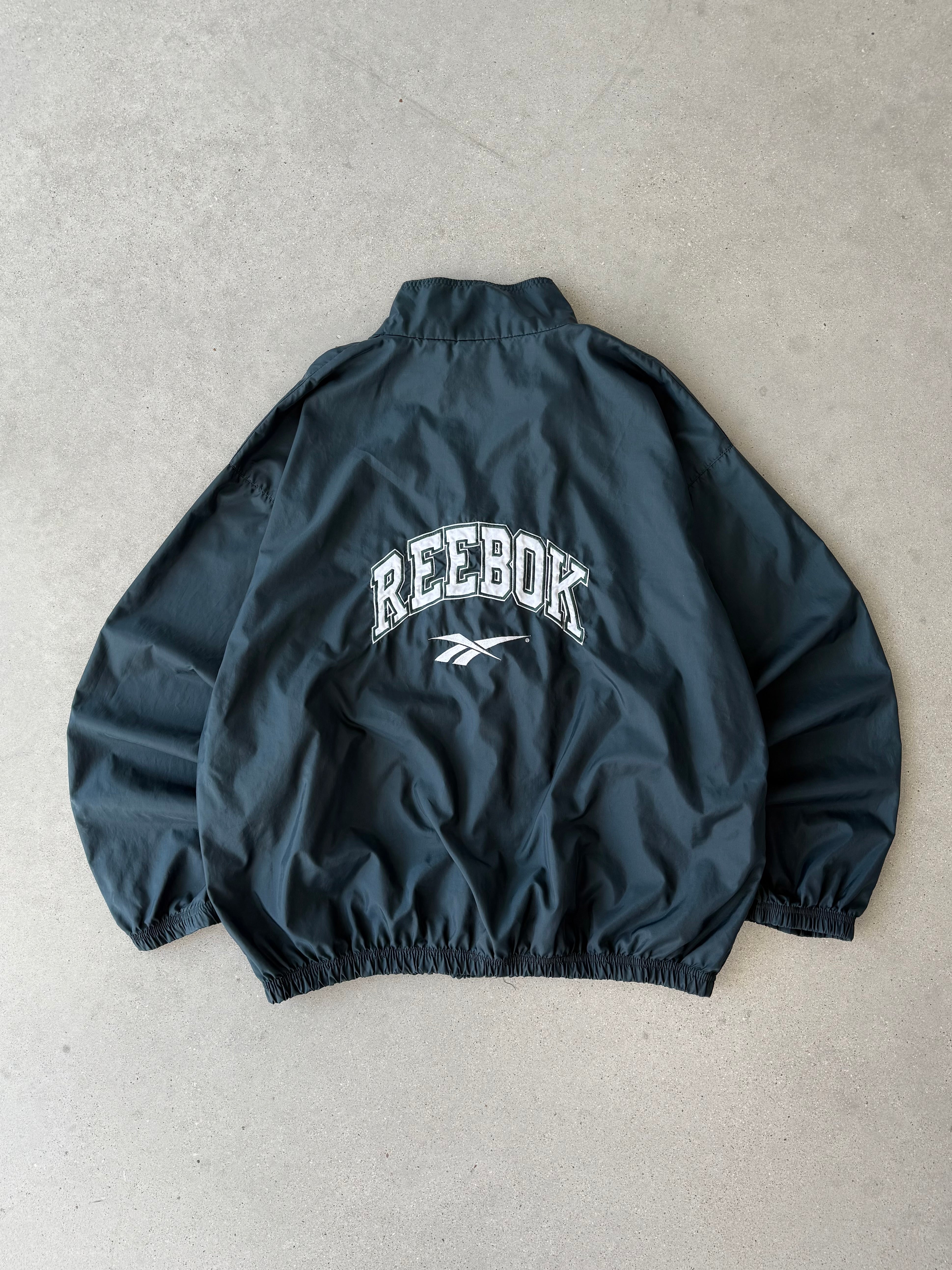 Vintage 1990s Reebok Green Spell-out Jacket - XL