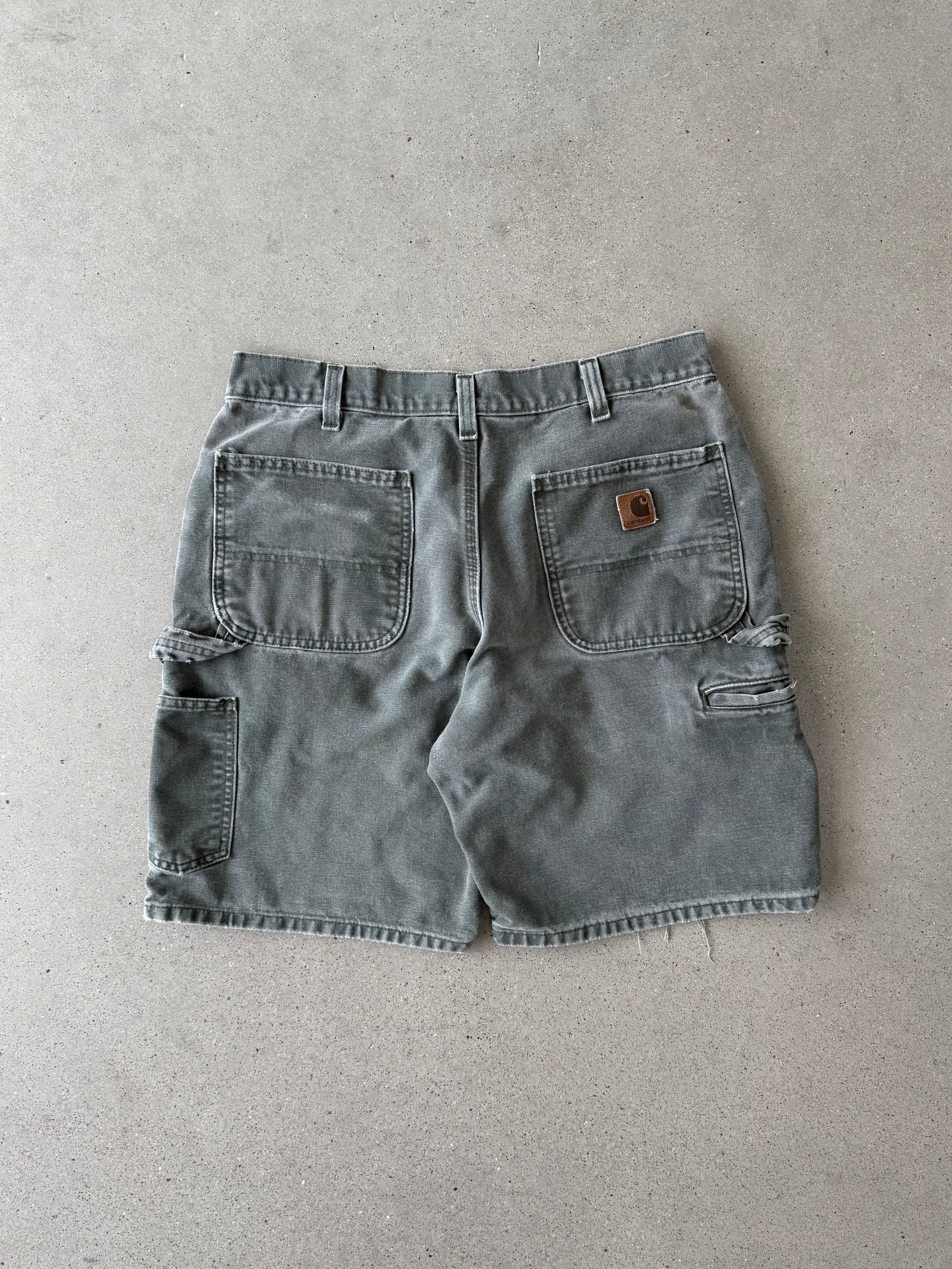 Vintage Carhartt Faded Olived Carpenter Shorts - 33