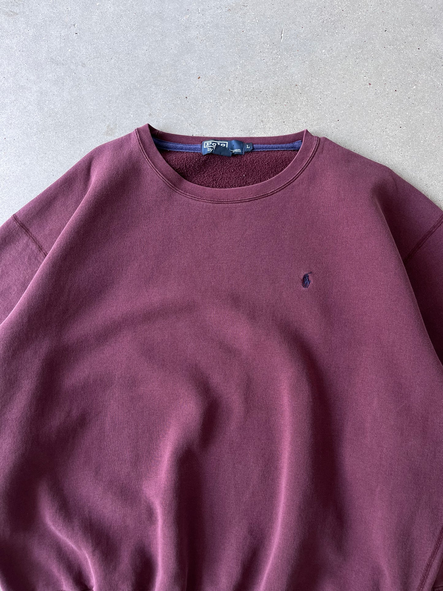 Vintage Polo Ralph Lauren Purple Sweatshirt - L