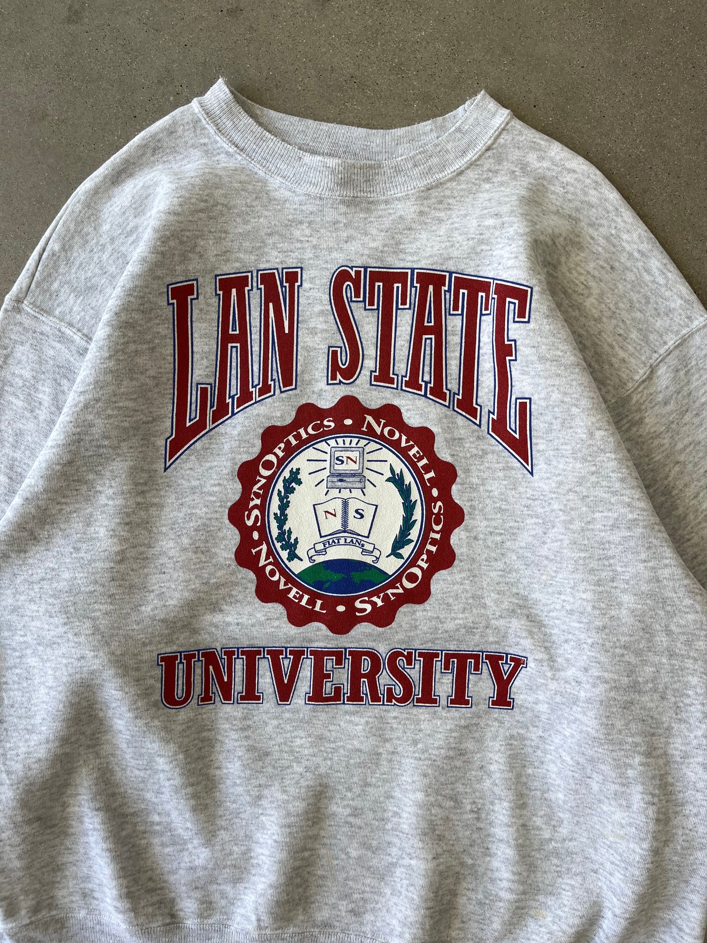 Vintage Lan State University Crewneck - XL