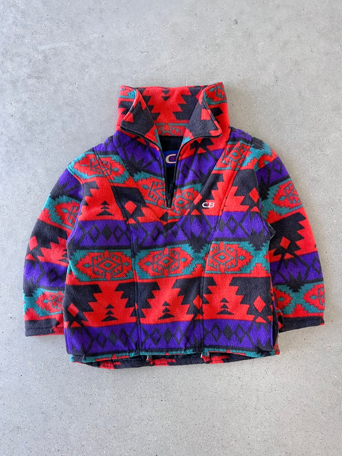 Vintage Aztec Fleece Quarter-Zip - S