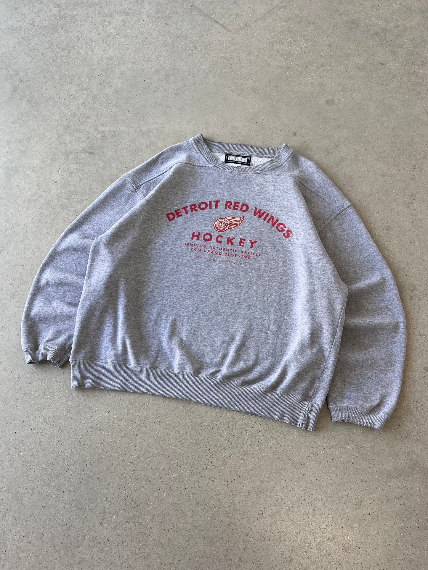 Vintage Detroit Red Wings Hockey Crewneck - L