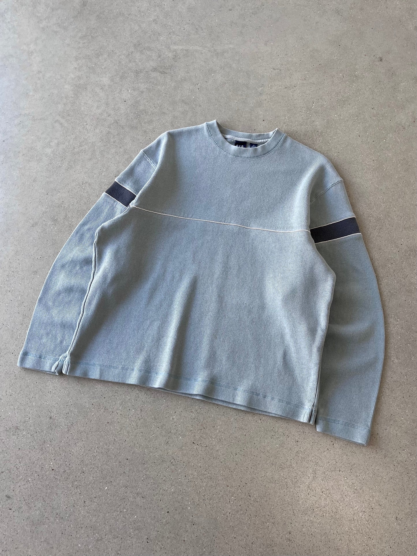 Vintage GAP Sky Blue Striped Sweater - M