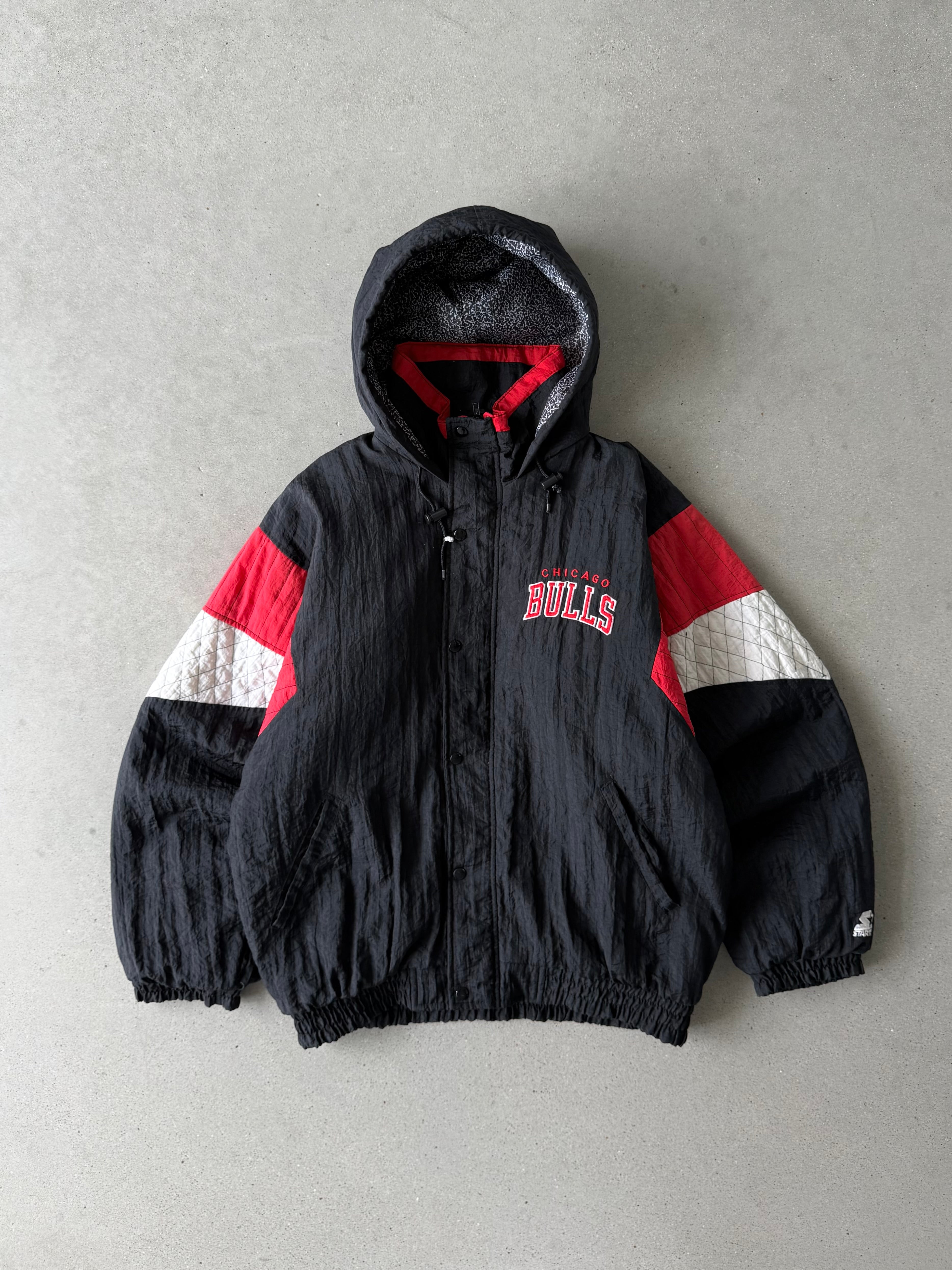 Vintage 1990s Chicago Bulls Starter Puffer Jacket - XL