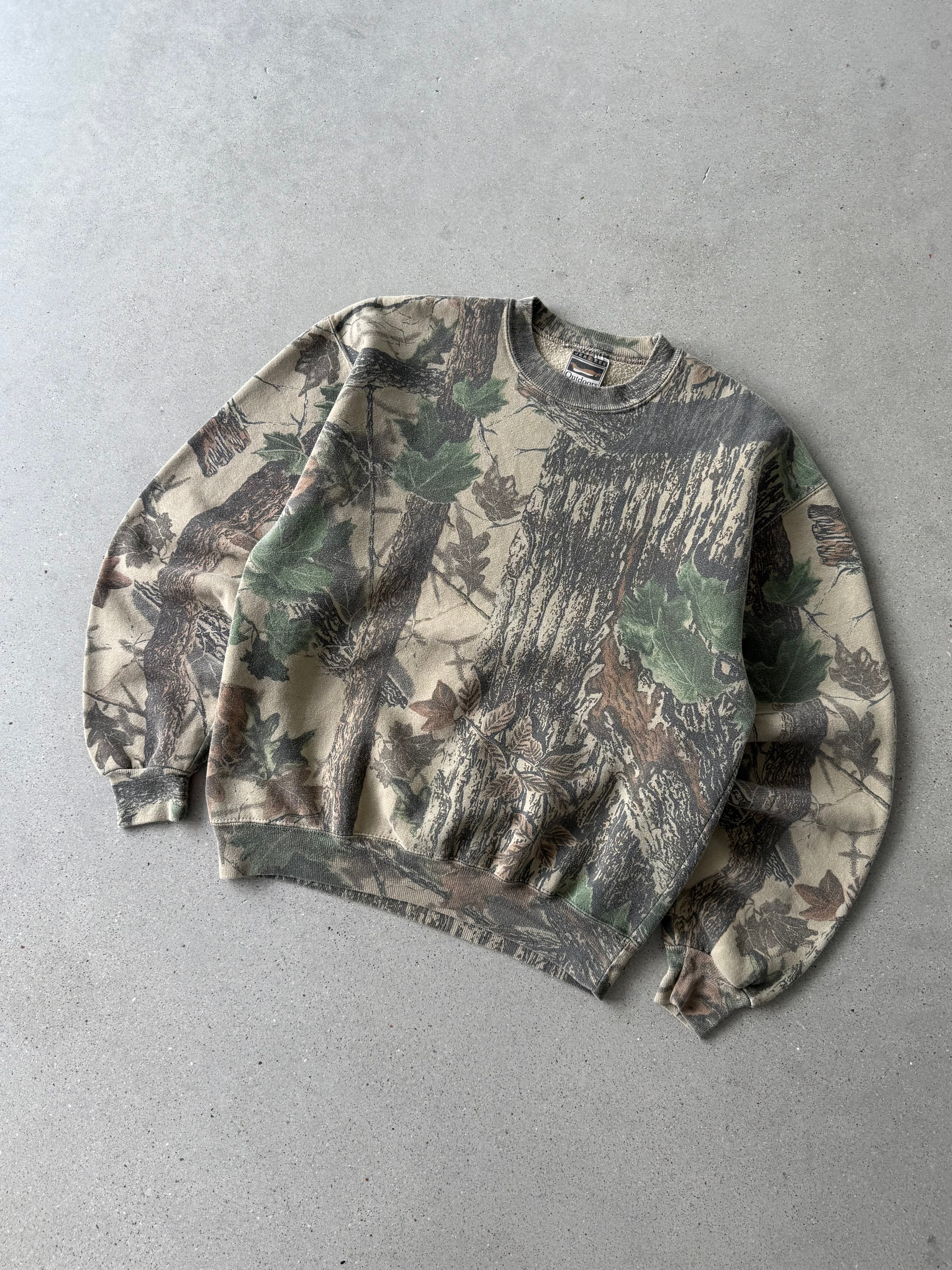 Vintage 90s Jerzees Realtree Camo Crewneck - M