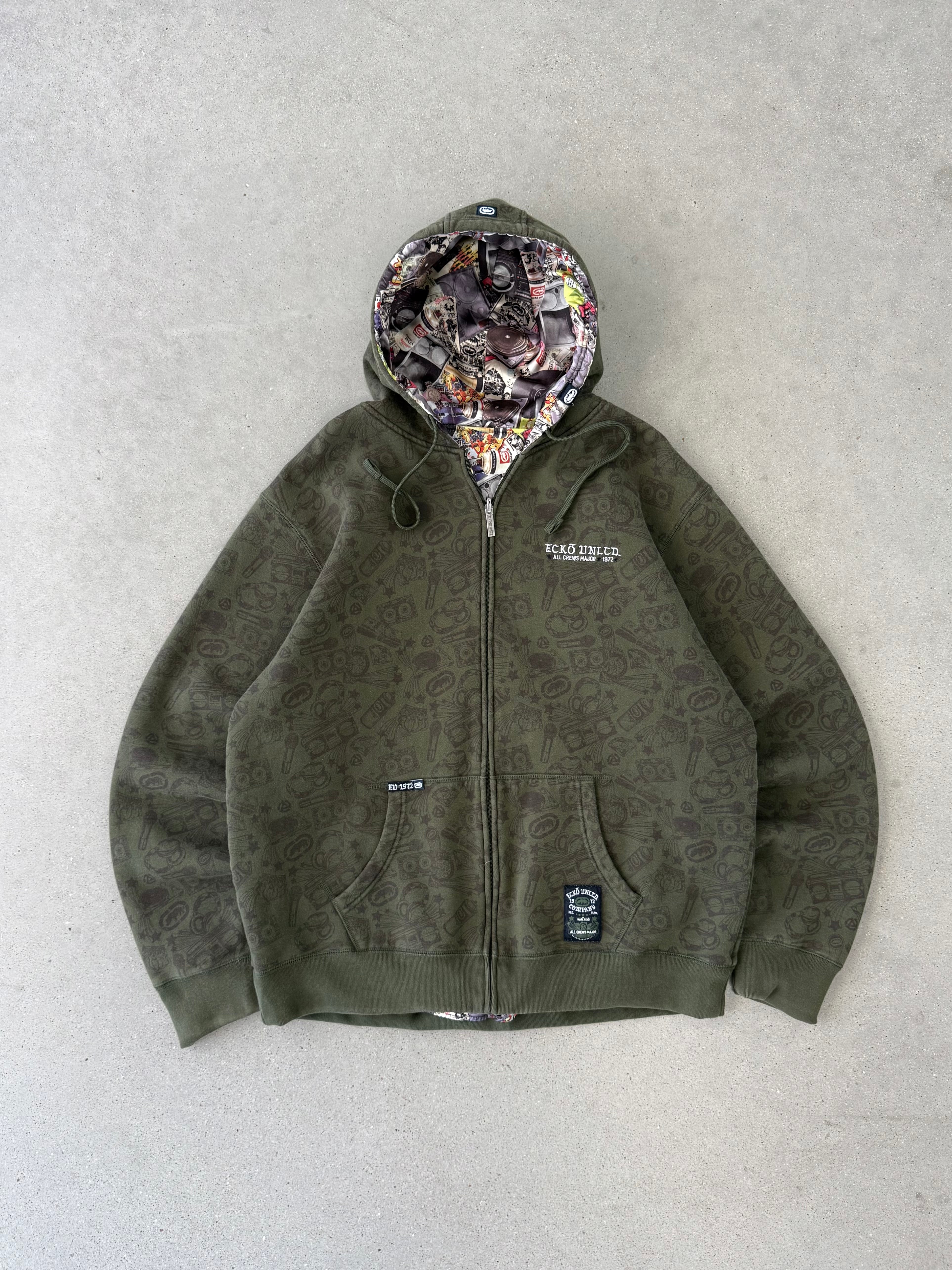Vintage Eckõ Unlimited Reversible Hoodie - XL